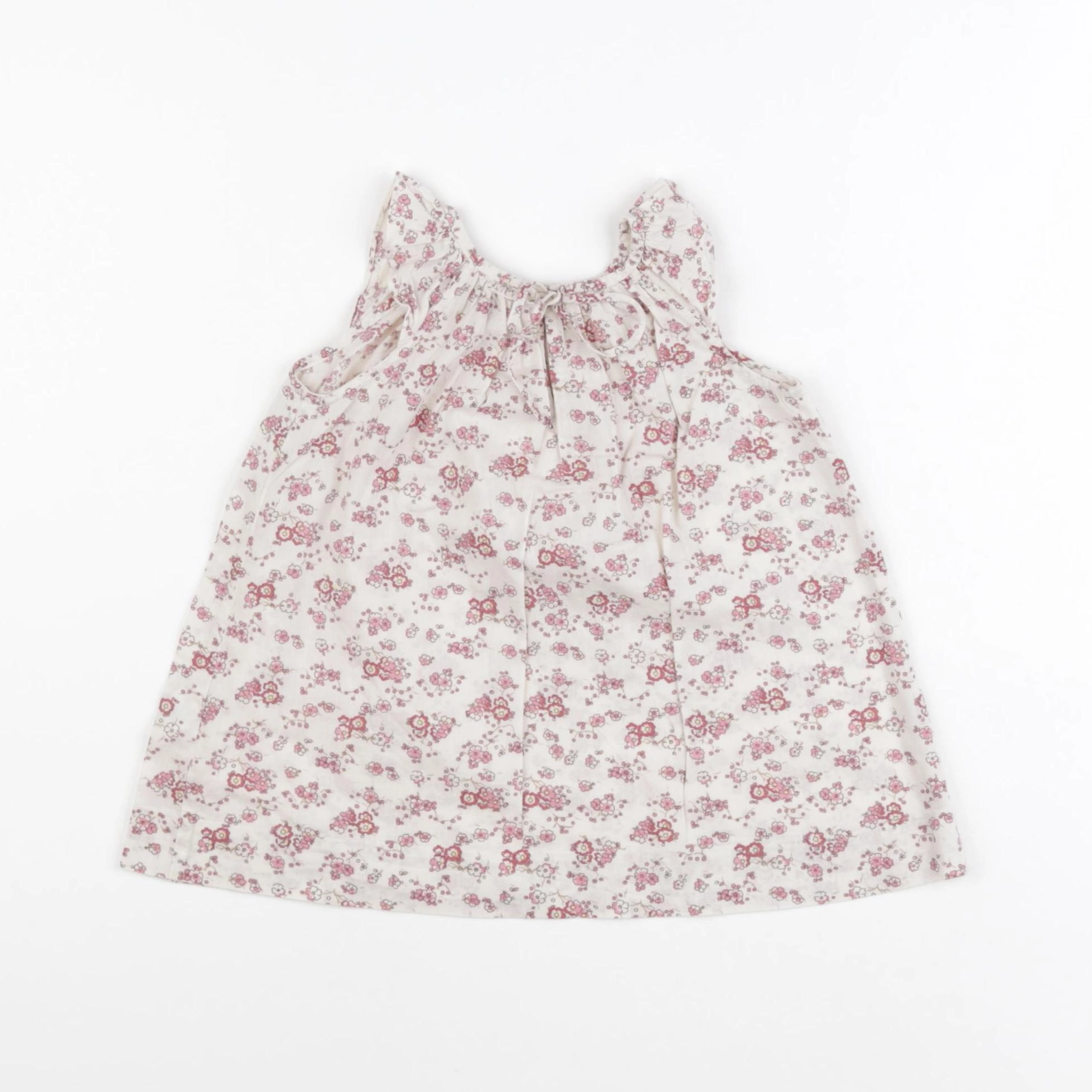 Bonpoint - robe beige, rose - 6 mois