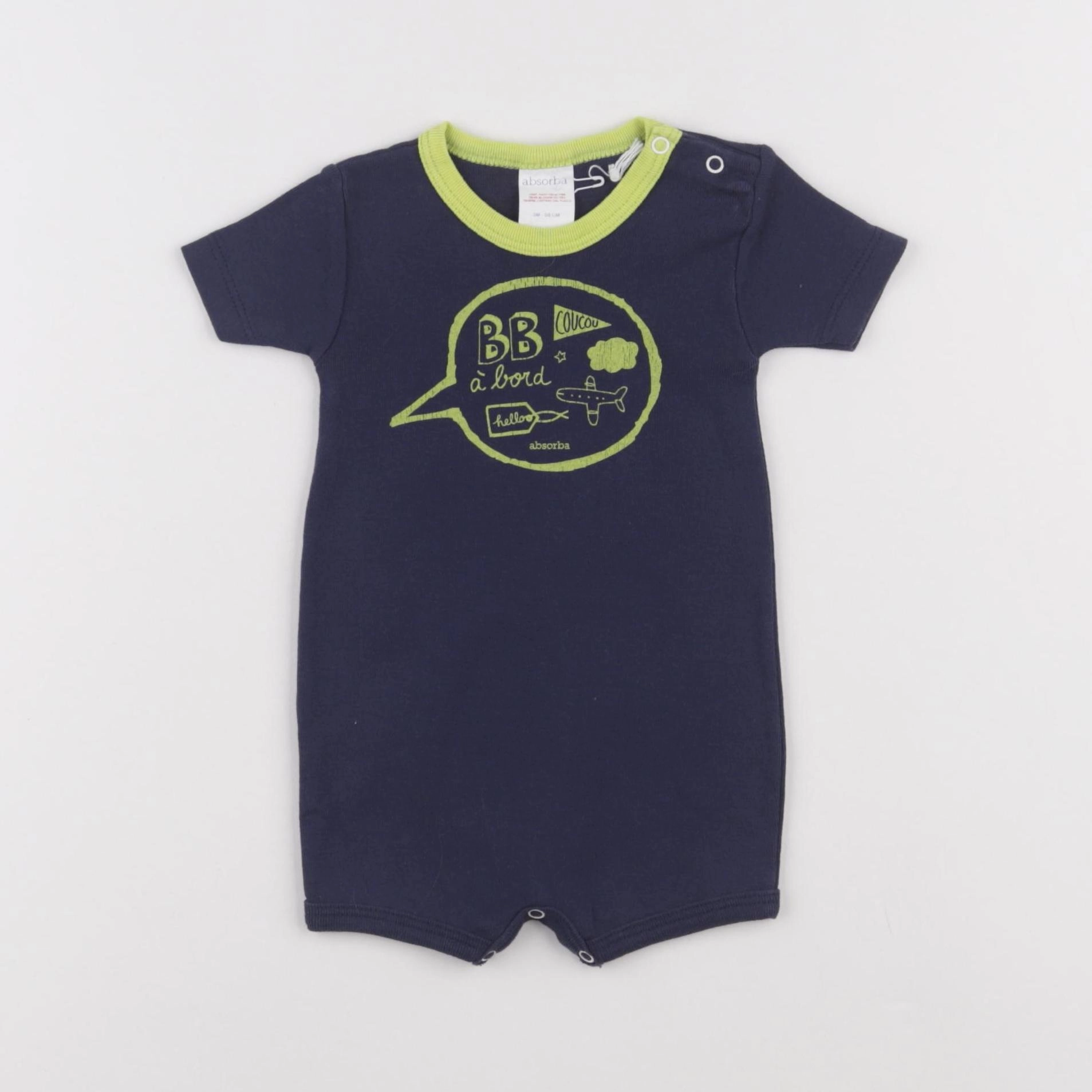 Absorba - pyjama coton bleu - 3 mois