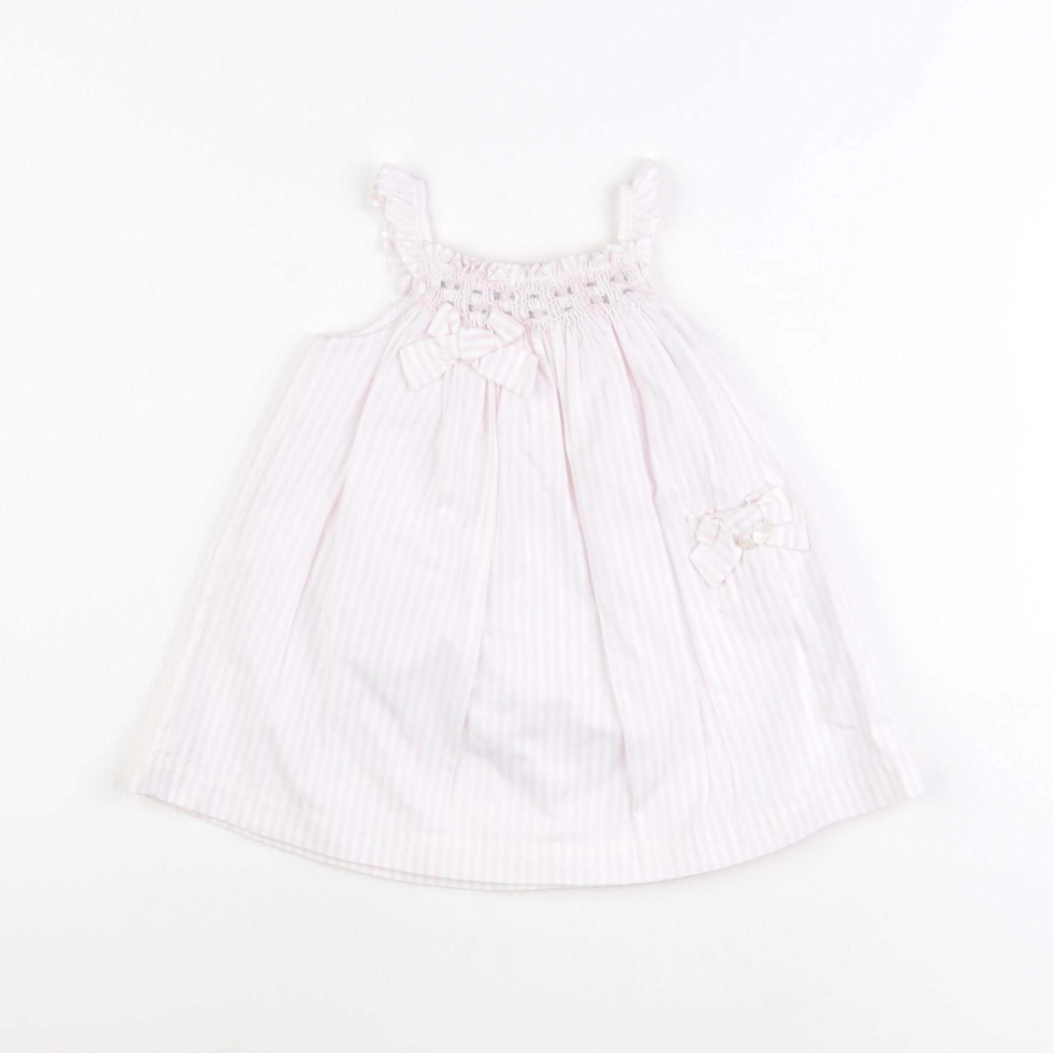 Tartine & Chocolat - robe rose, blanc - 6 mois