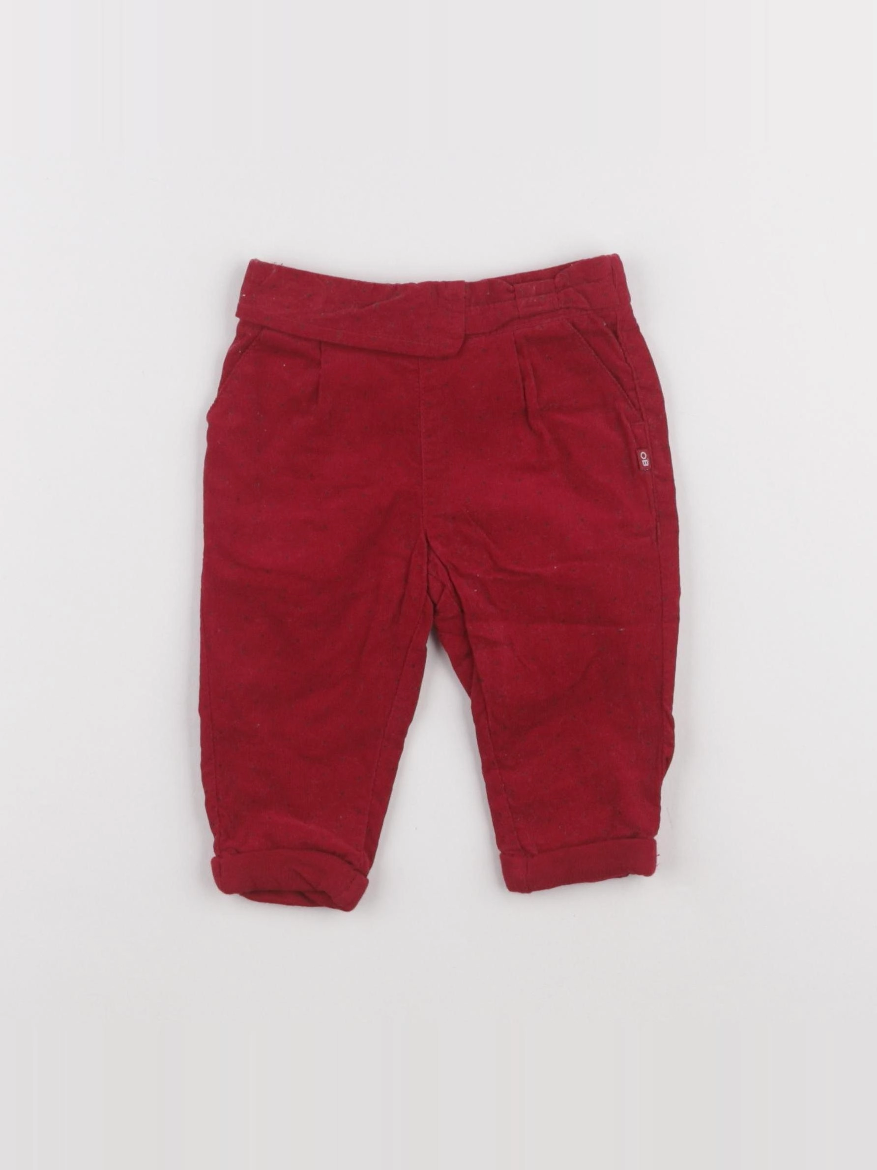 Obaïbi - pantalon rouge - 6 mois