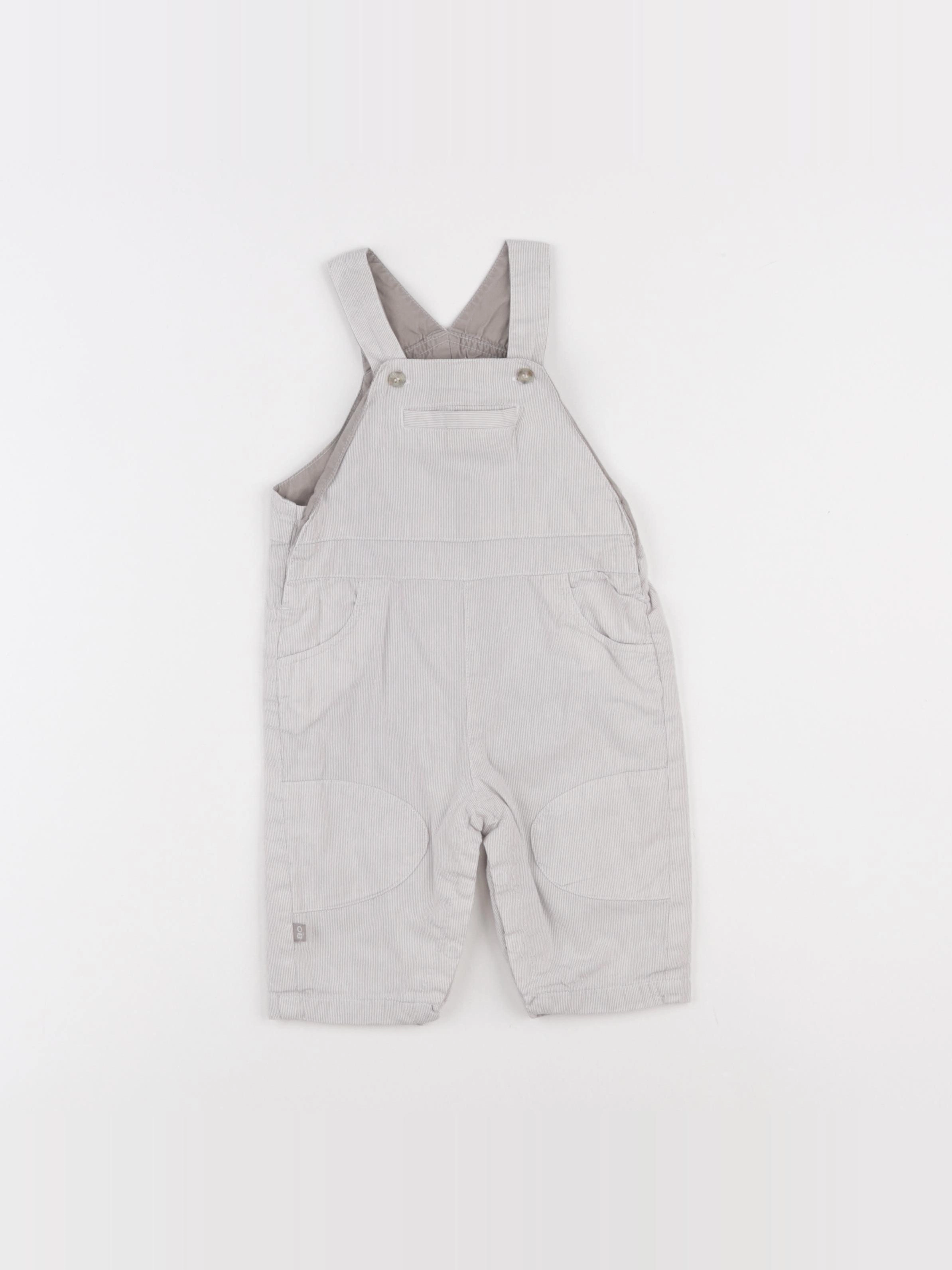 Obaïbi - salopette gris - 6 mois