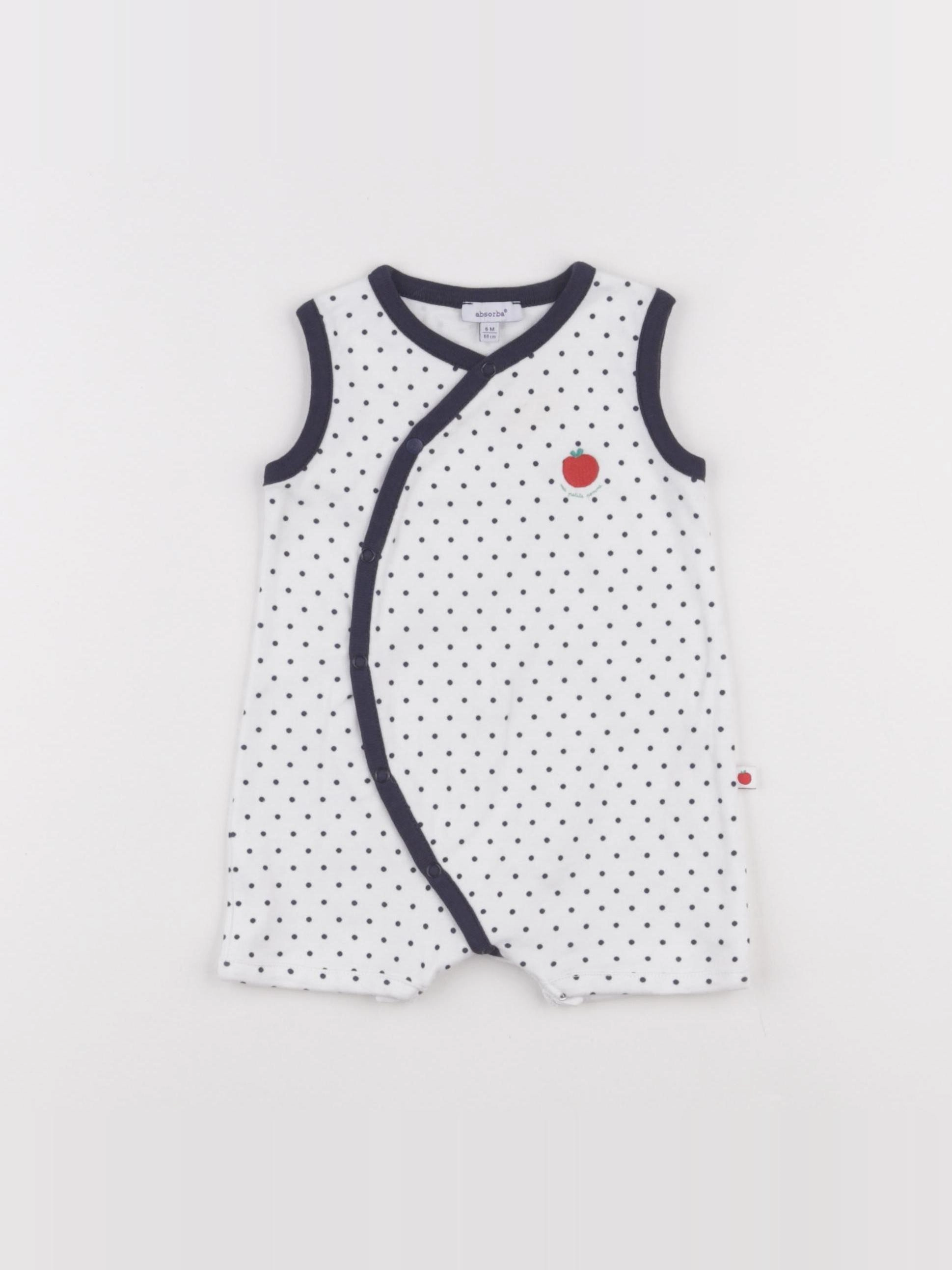 Absorba - pyjama coton blanc - 6 mois