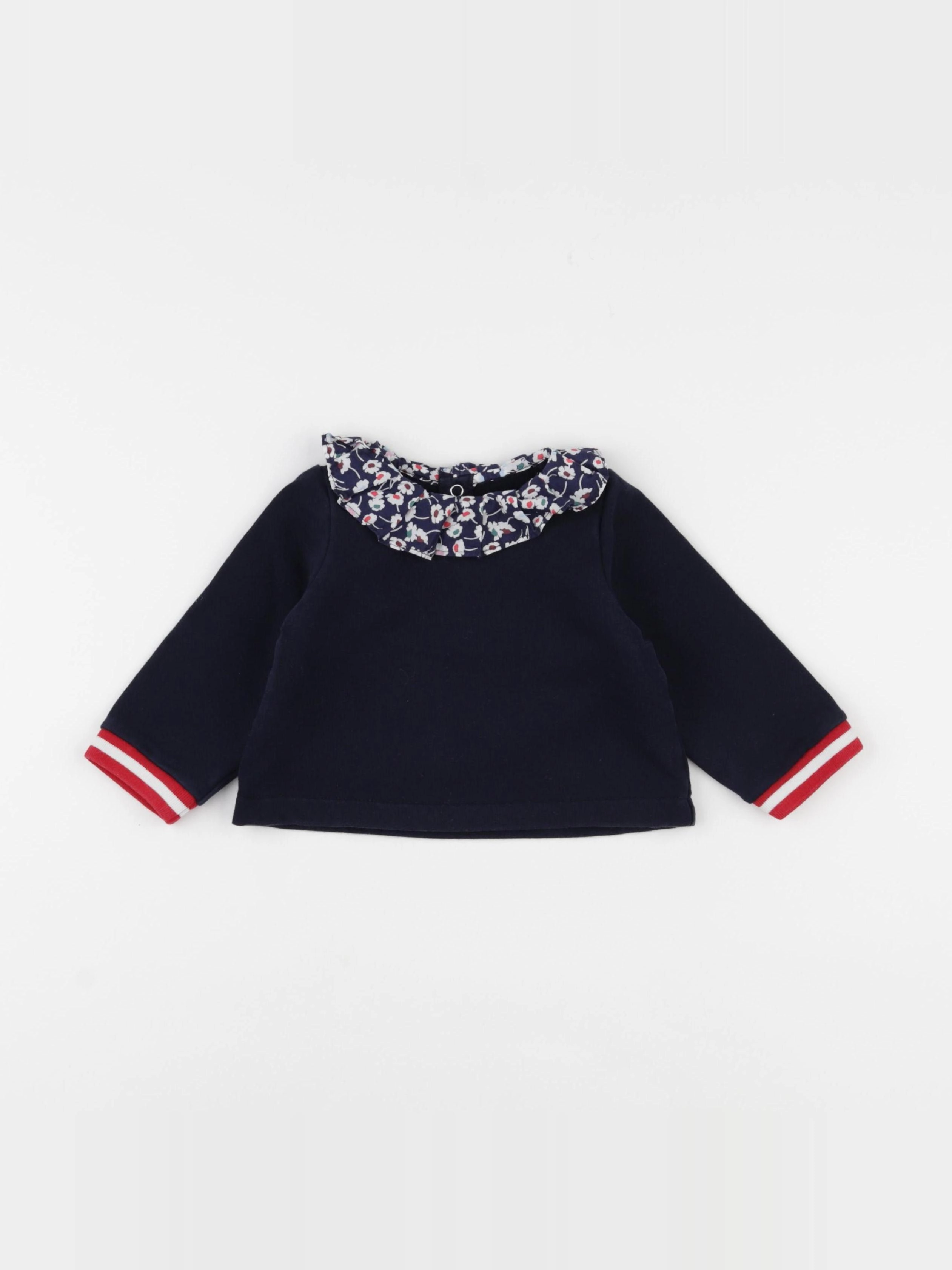 Jacadi - sweat bleu - 12 mois