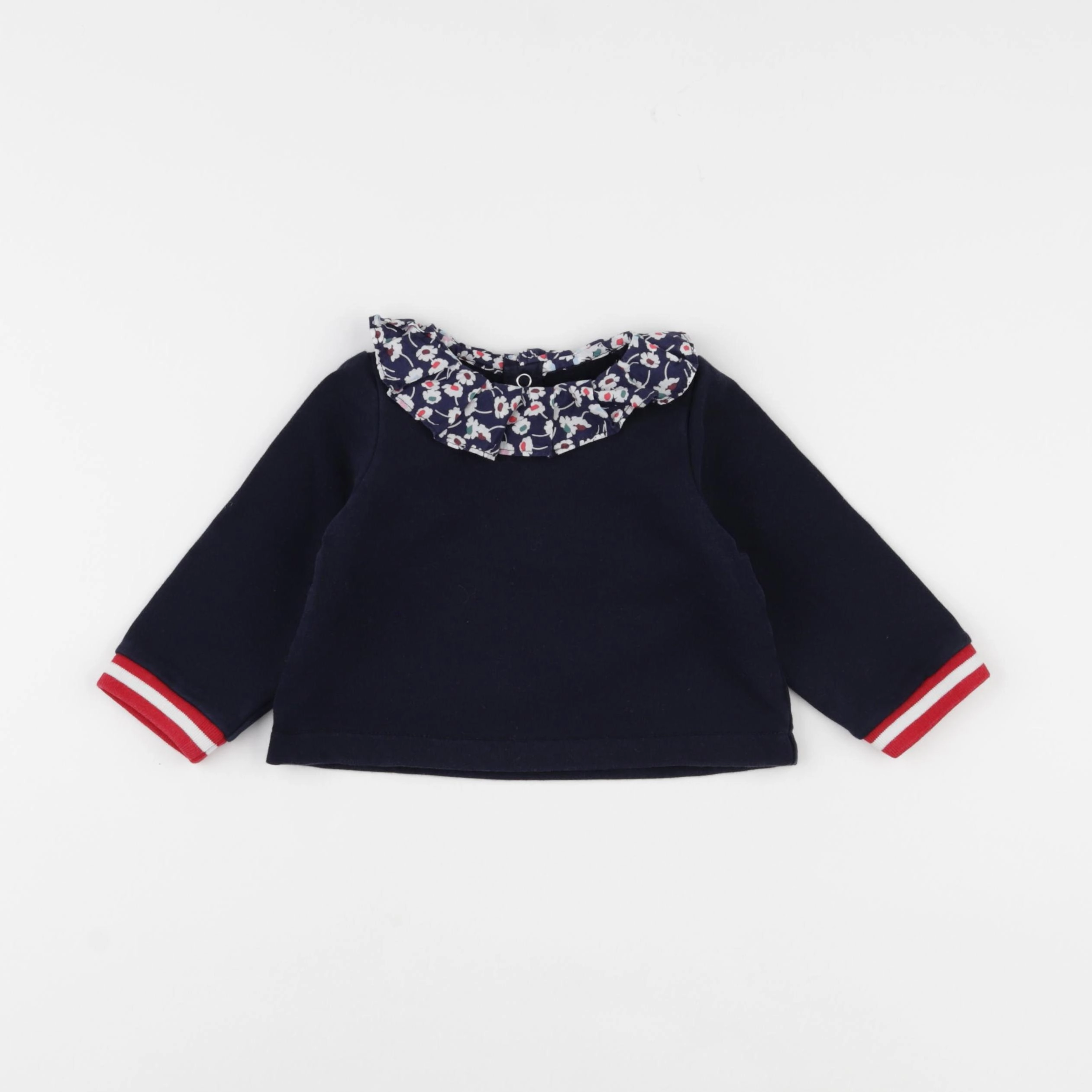 Jacadi - sweat bleu - 12 mois