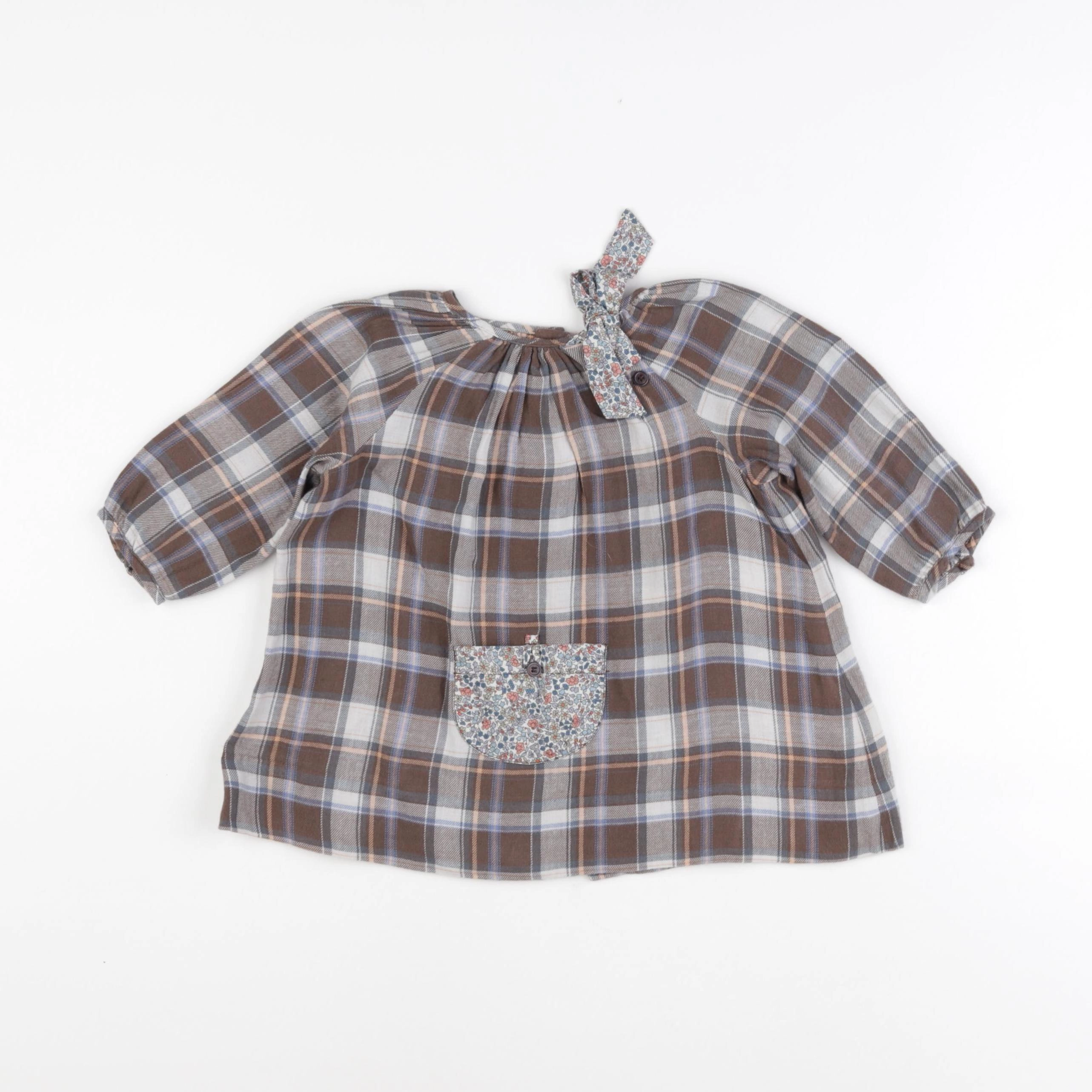 Bonton - robe marron - 12 mois