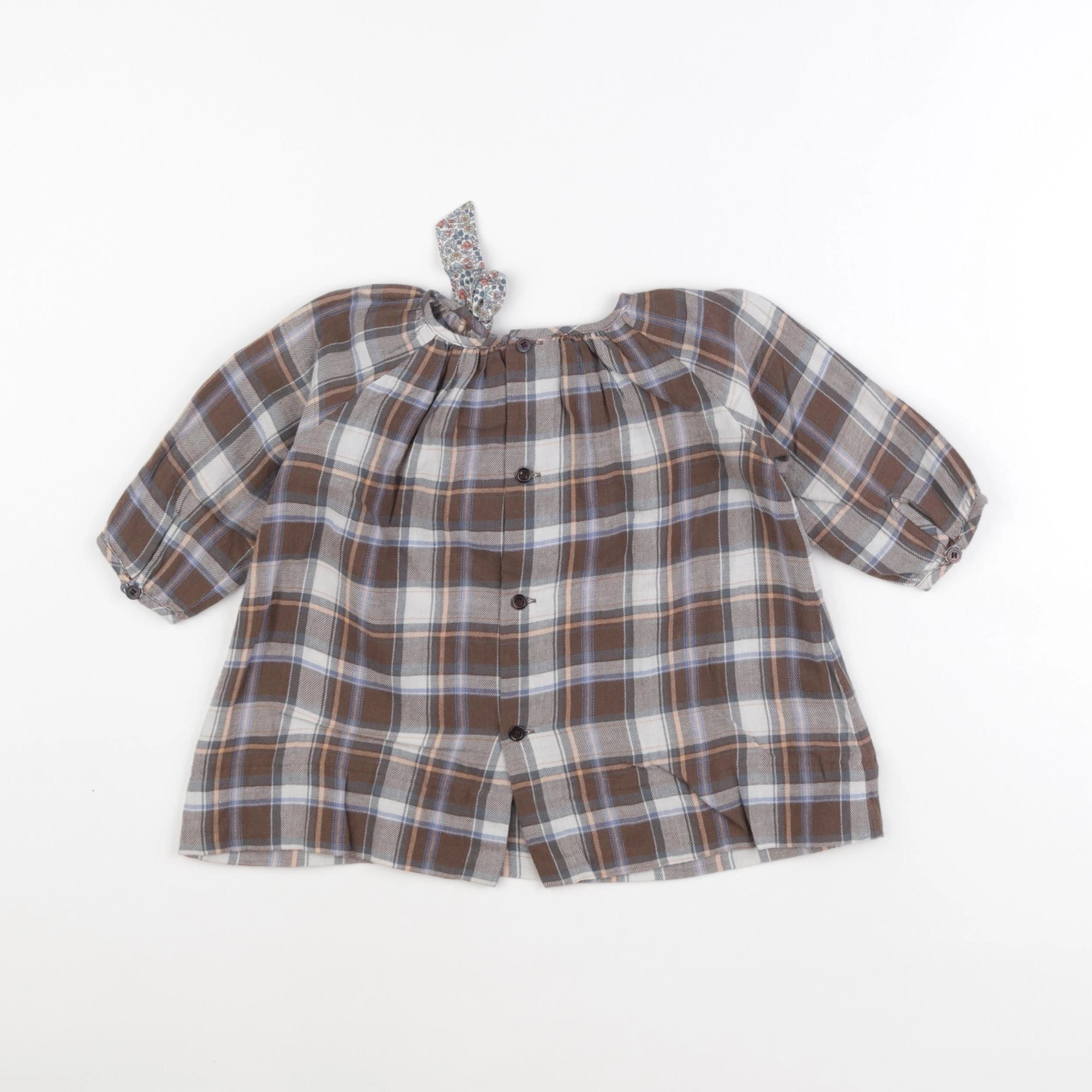 Bonton - robe marron - 12 mois