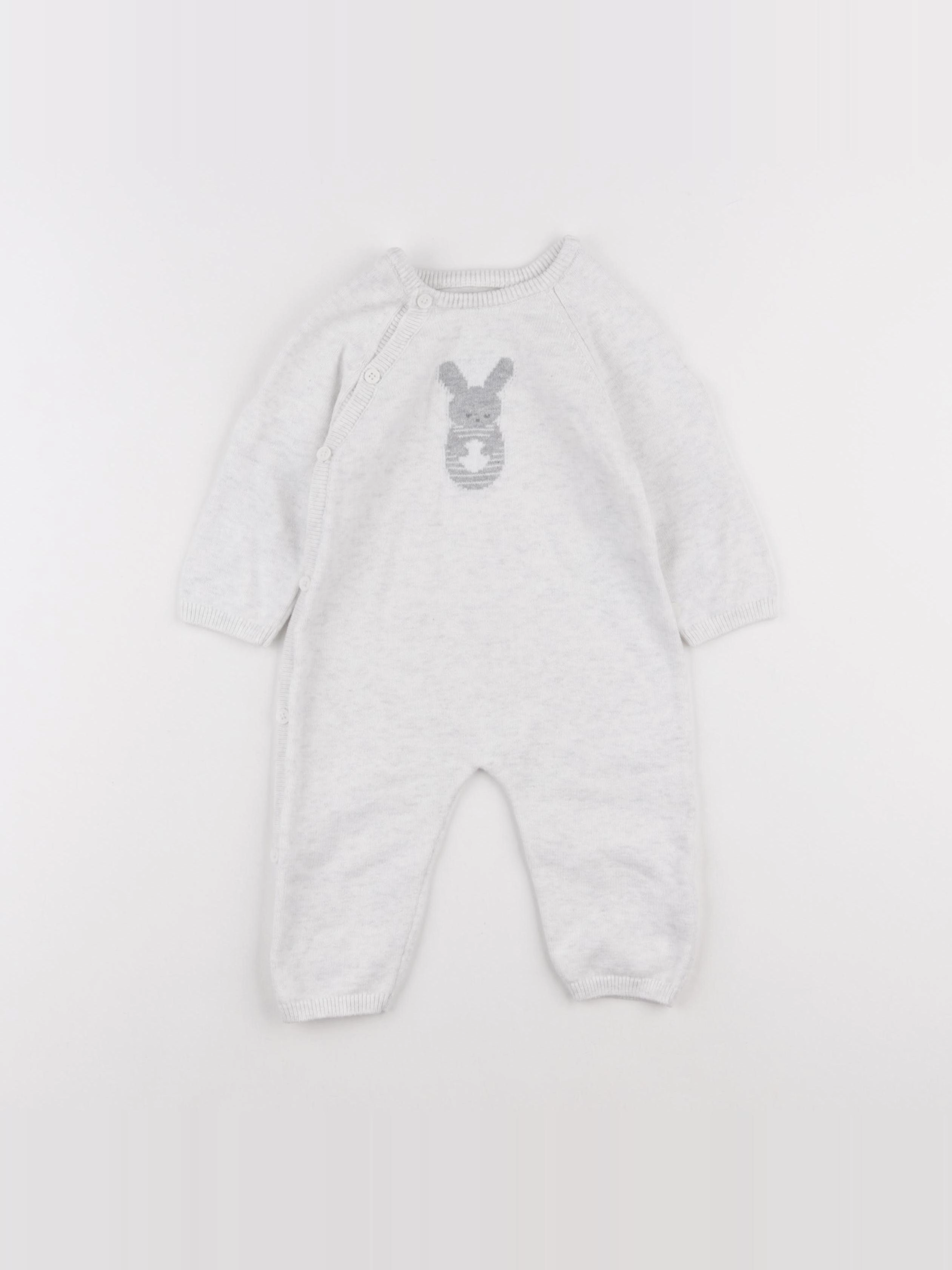 Obaïbi - combinaison gris - 6 mois