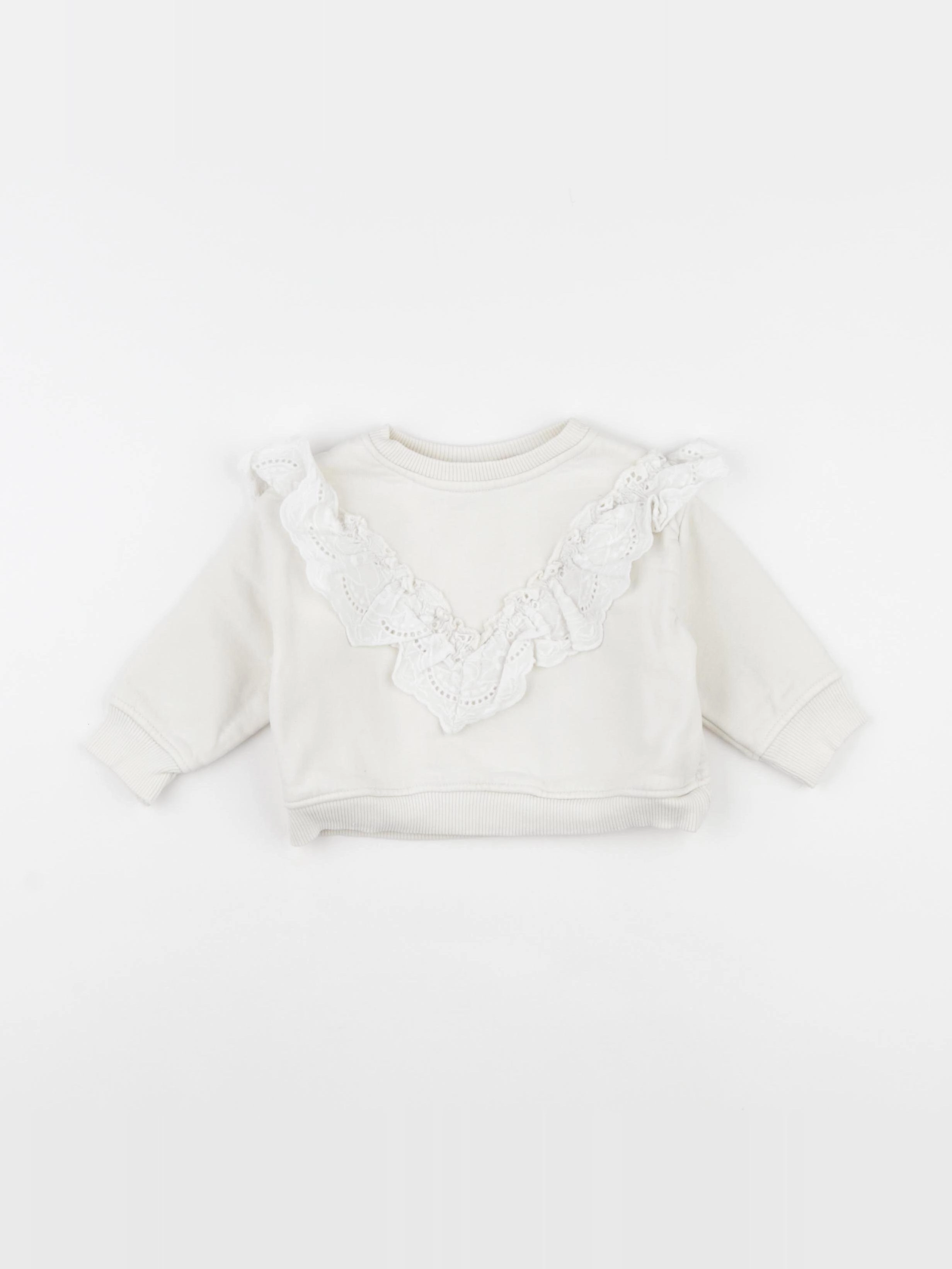 Zara - sweat beige - 3/6 mois