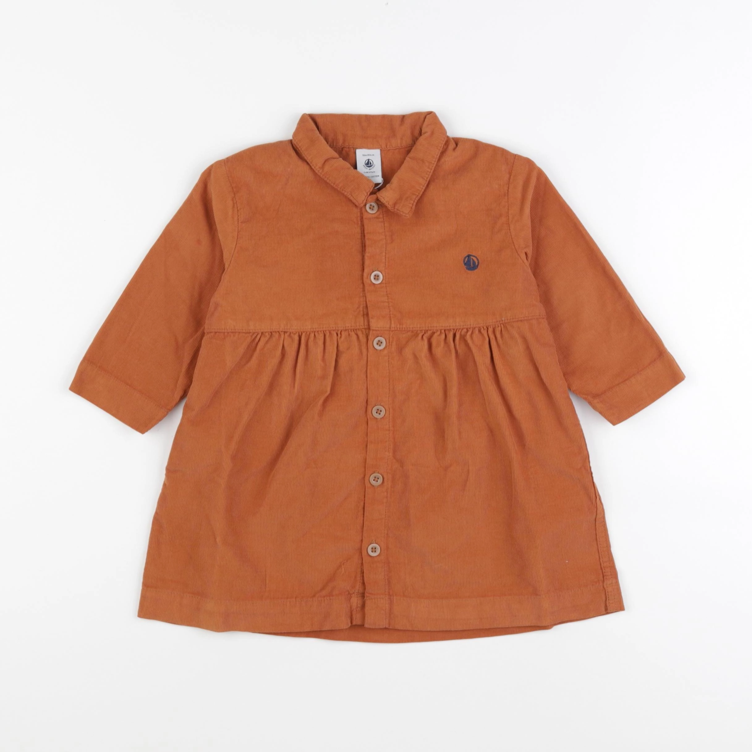 Petit Bateau - robe marron - 12 mois