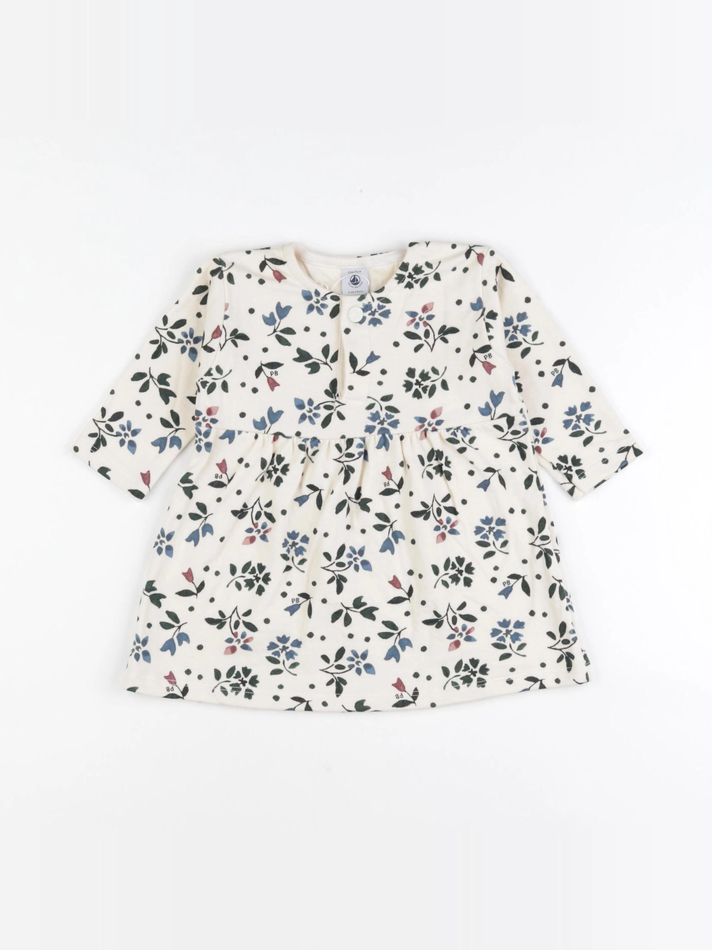 Petit Bateau - robe multicolore - 12 mois