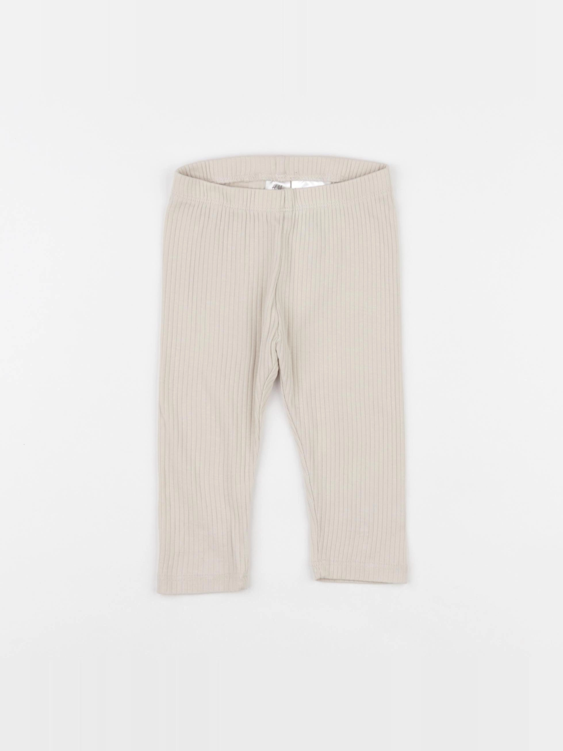 H&M - legging beige - 6/9 mois