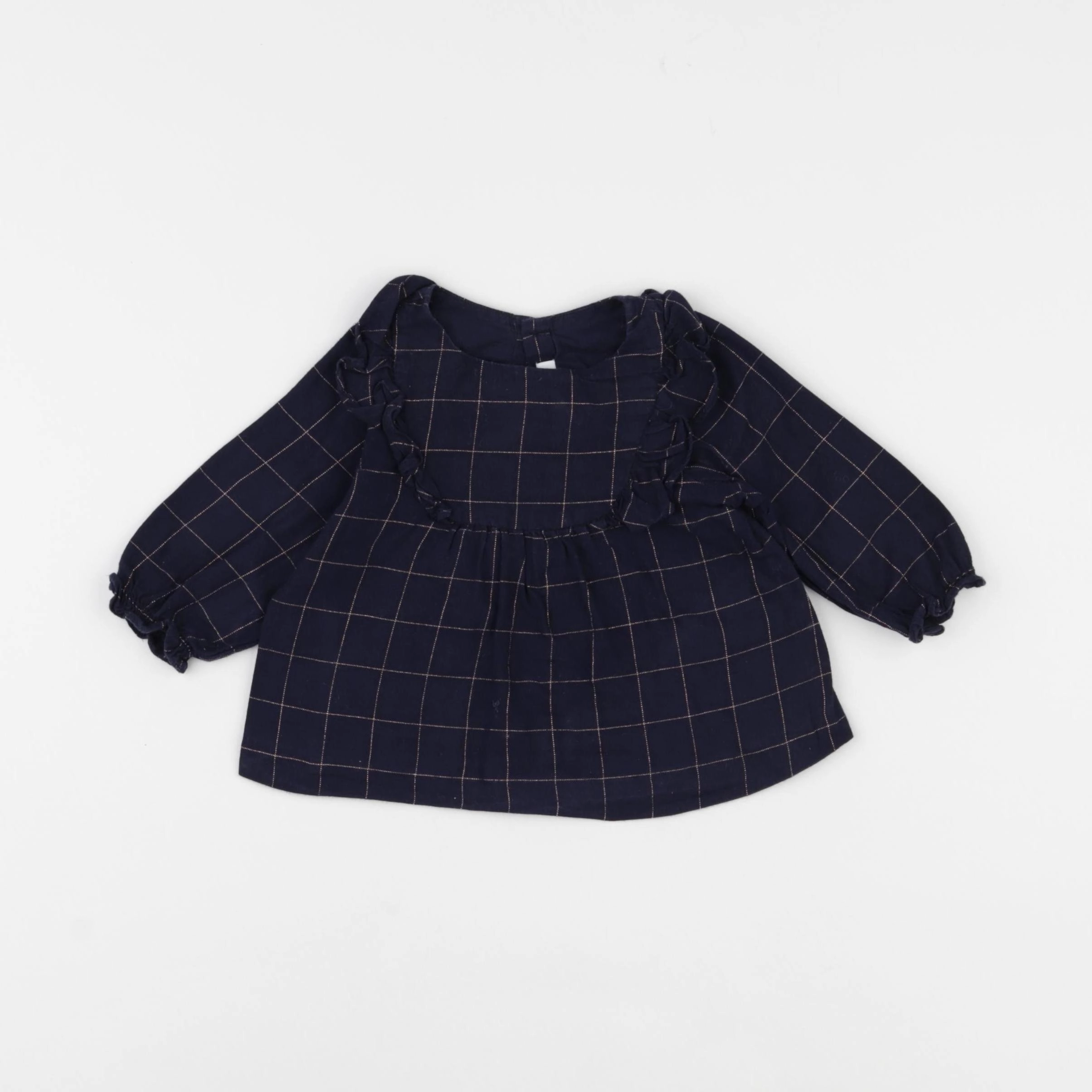 Jacadi - blouse bleu - 6 mois