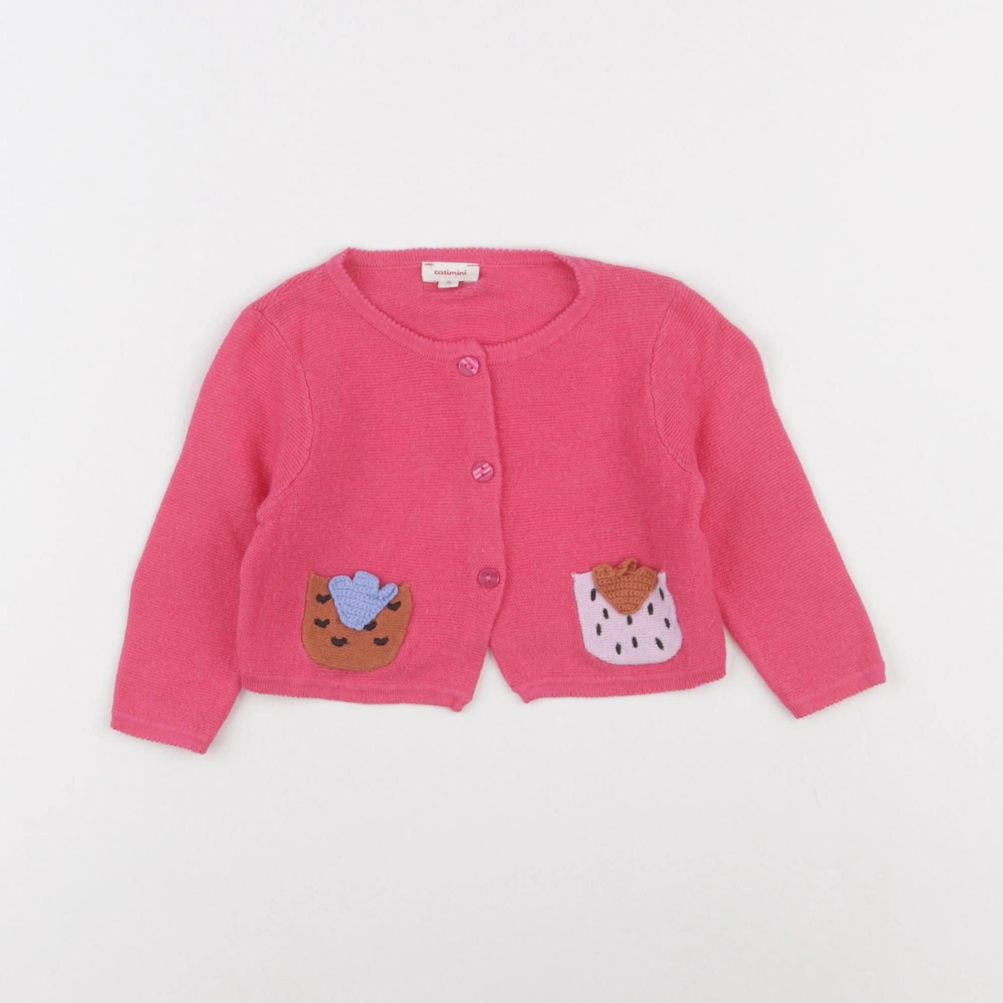 Catimini - gilet rose - 6 mois