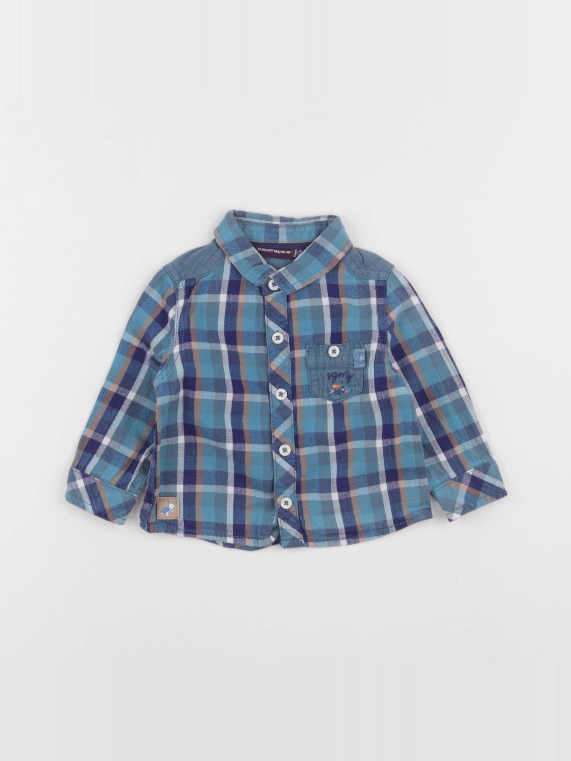 Sergent Major - chemise bleu - 6 mois