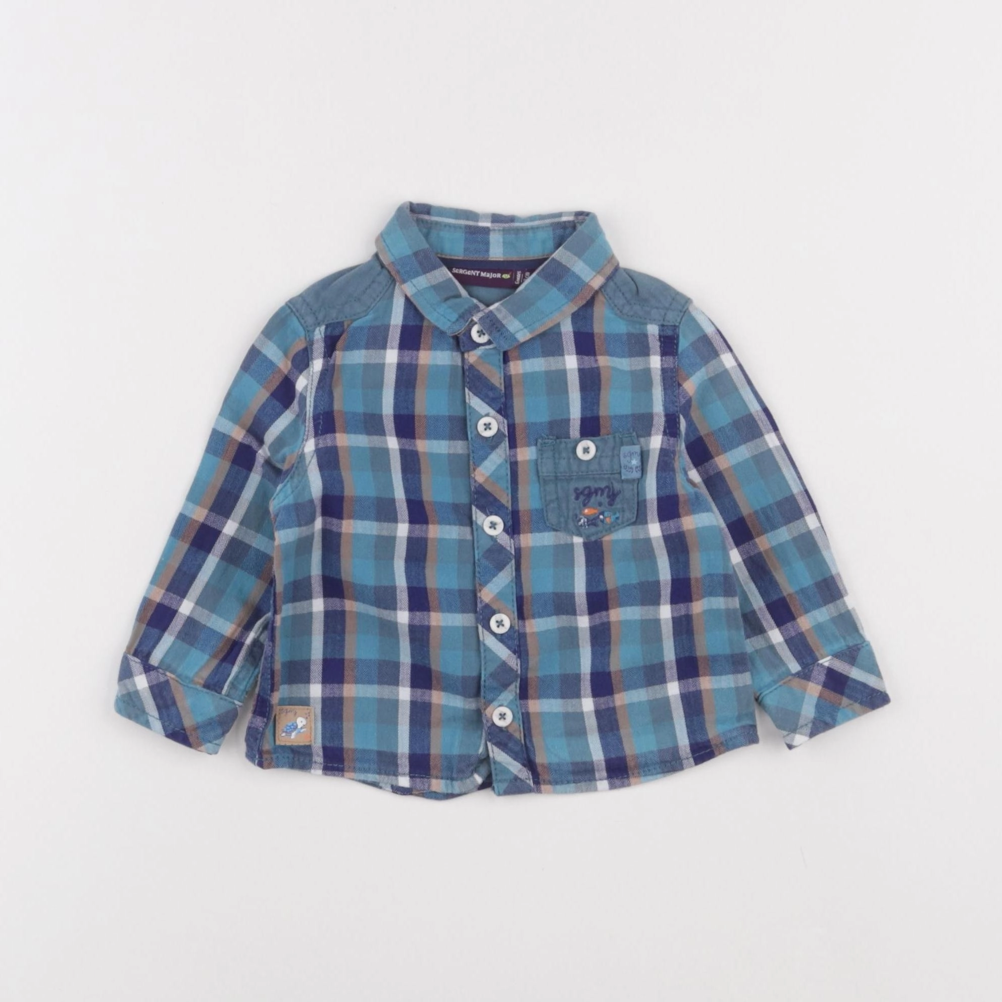 Sergent Major - chemise bleu - 6 mois