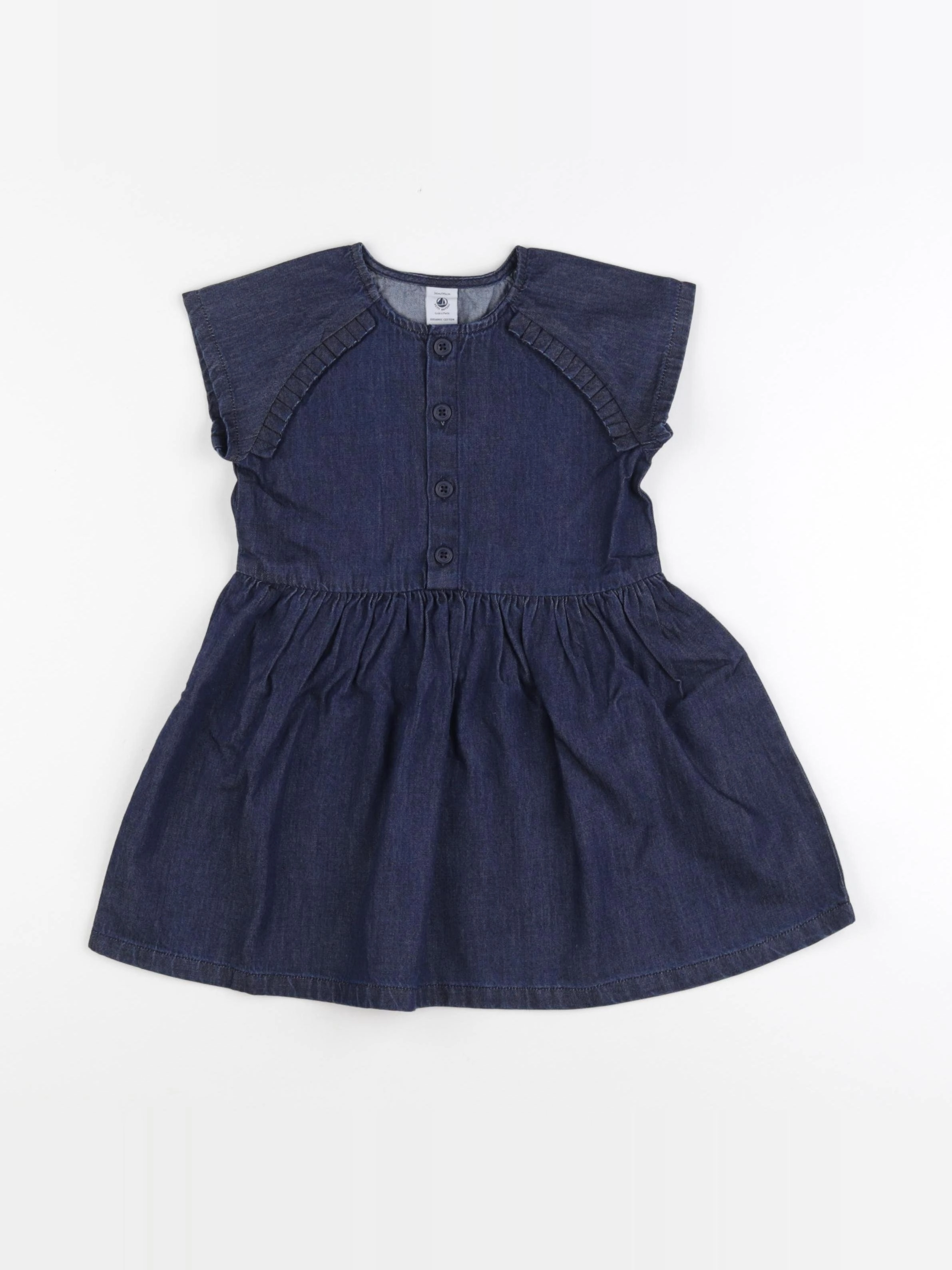 Petit Bateau - robe bleu - 36 mois
