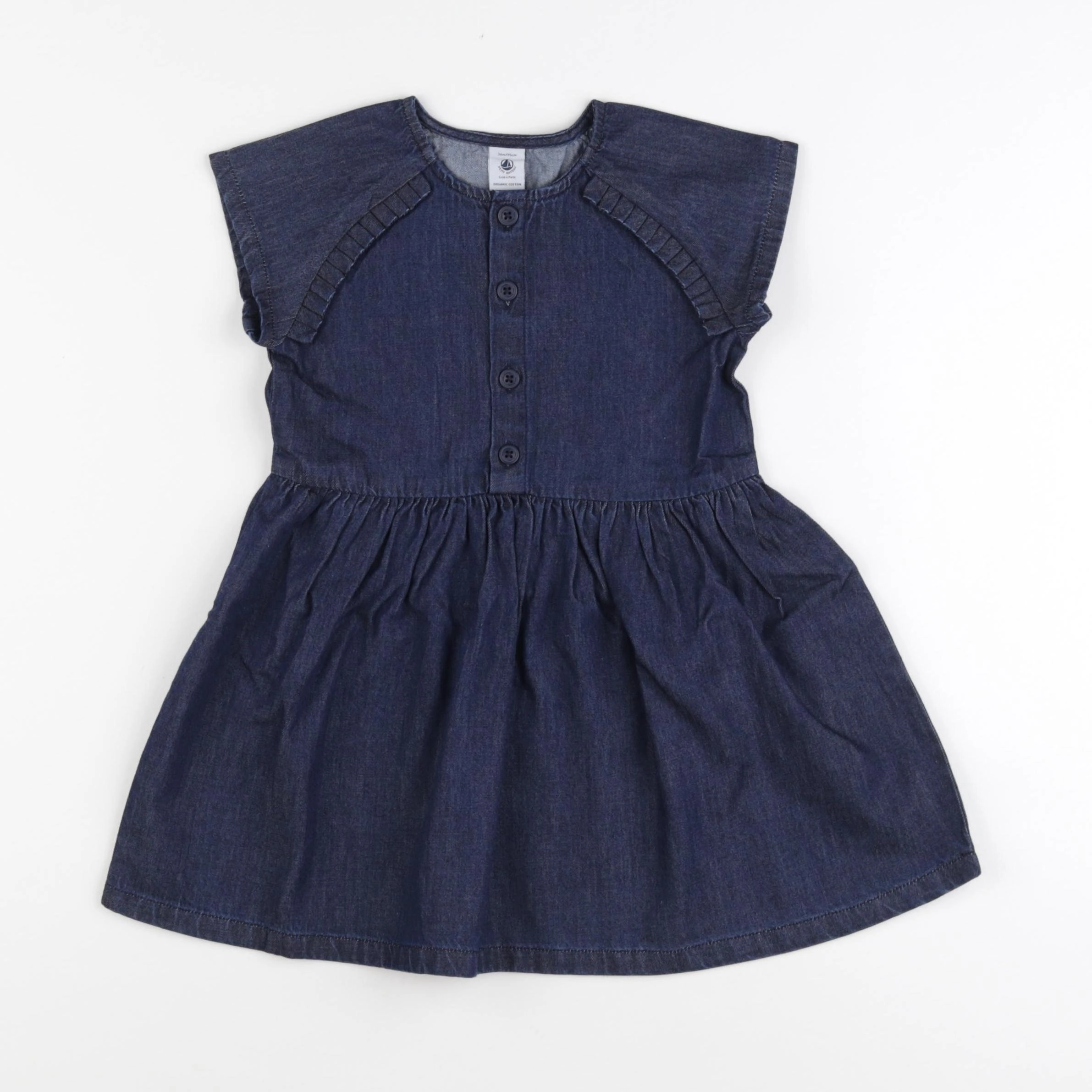 Petit Bateau - robe bleu - 36 mois