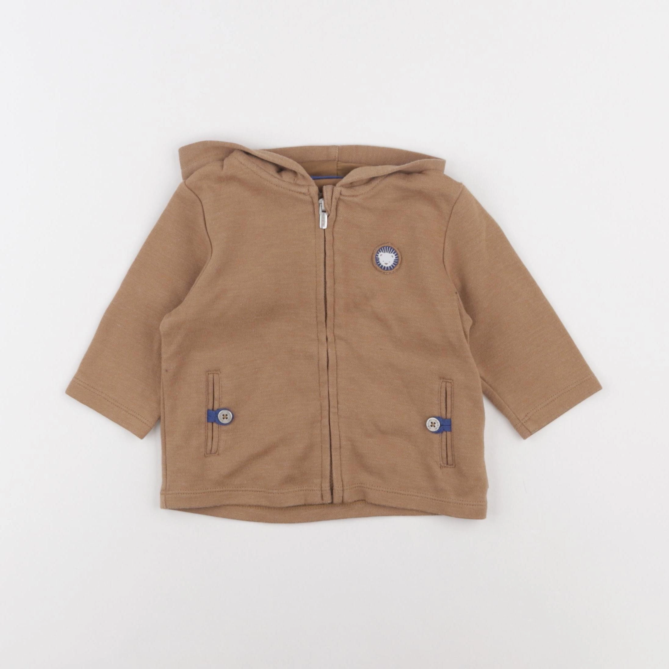 Obaïbi - sweat marron - 6 mois