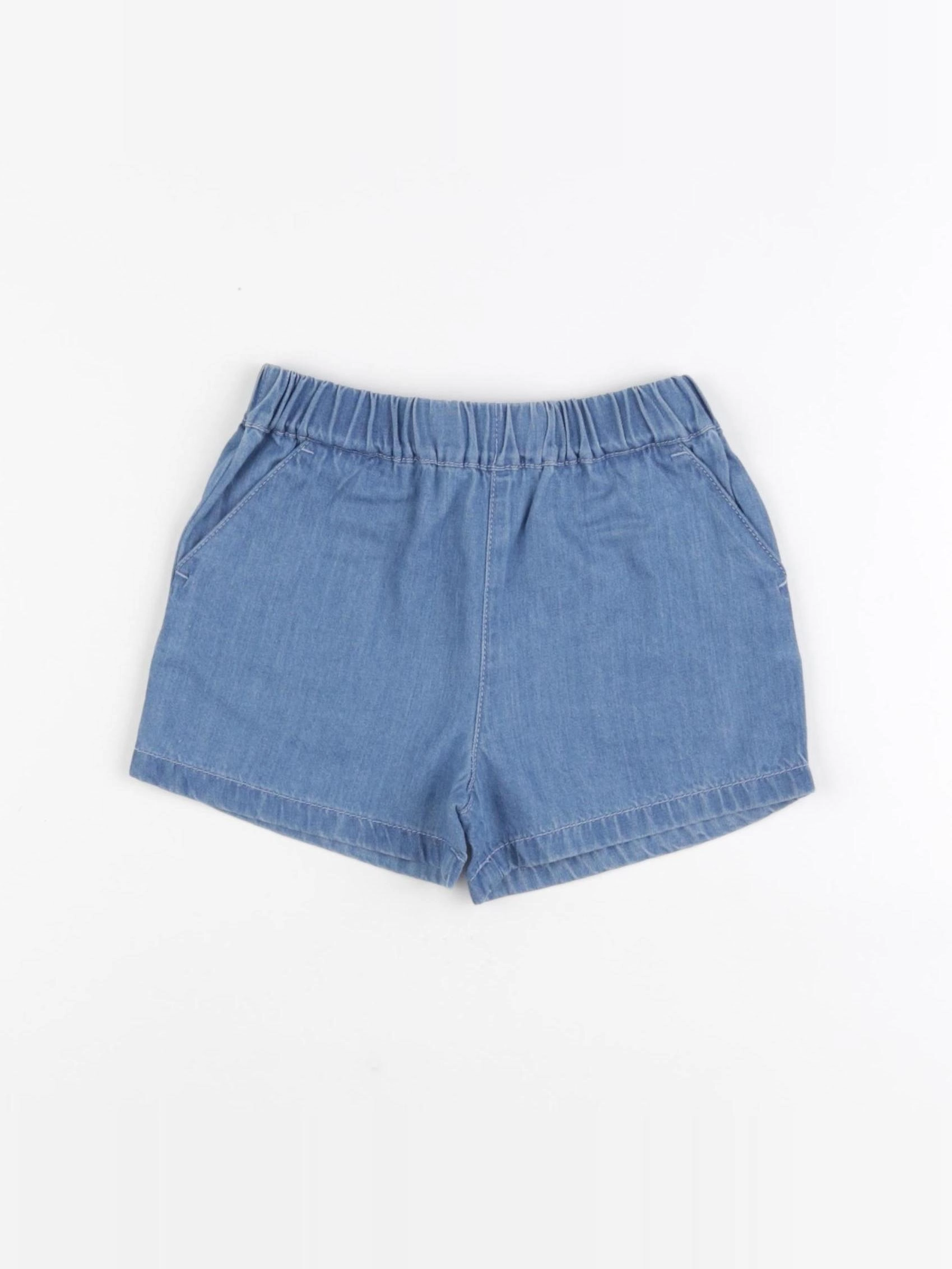 Petit Bateau - short bleu - 12 mois