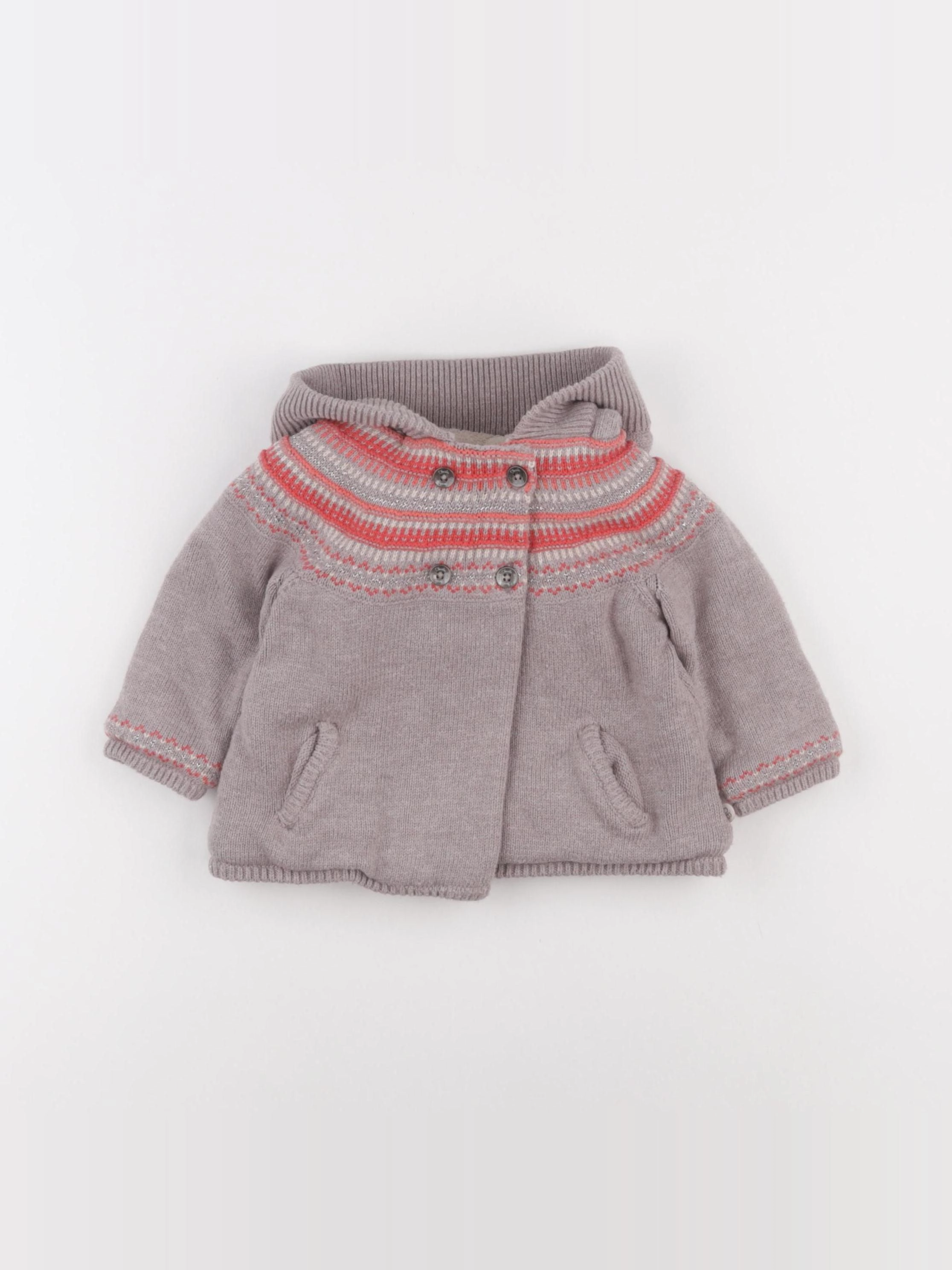 Obaïbi - gilet gris - 6 mois