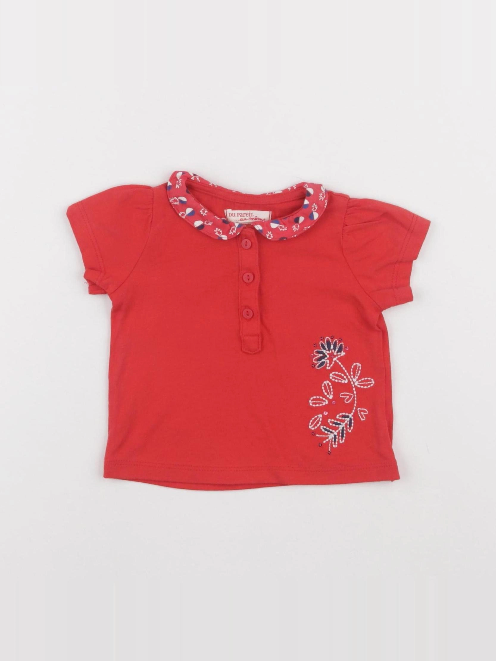DPAM - tee-shirt rouge - 3 mois