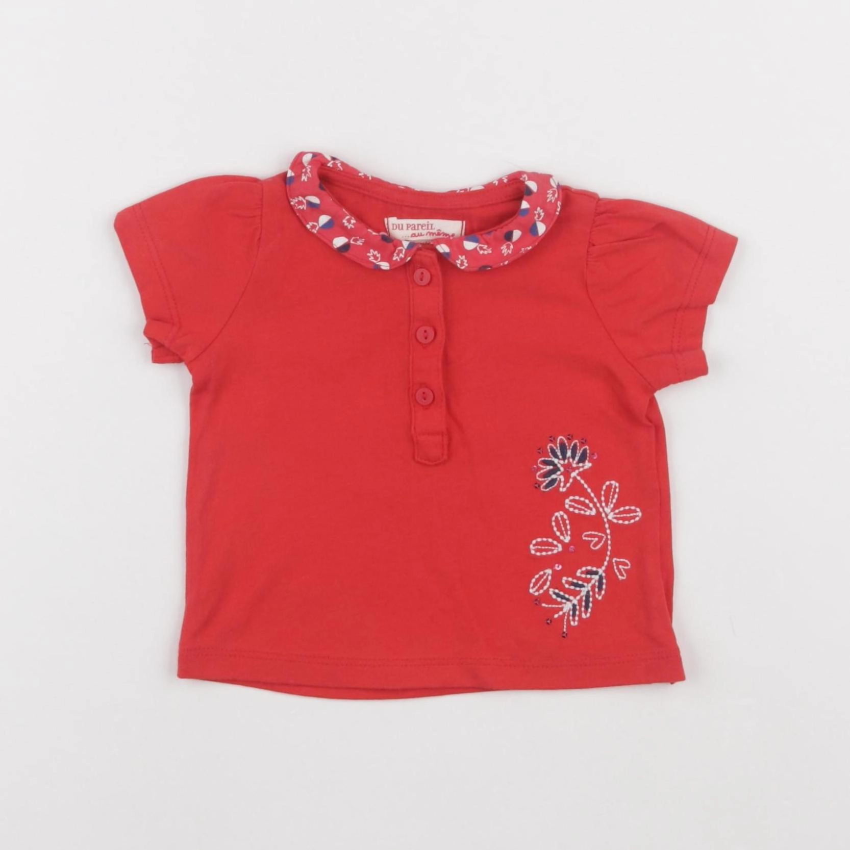 DPAM - tee-shirt rouge - 3 mois