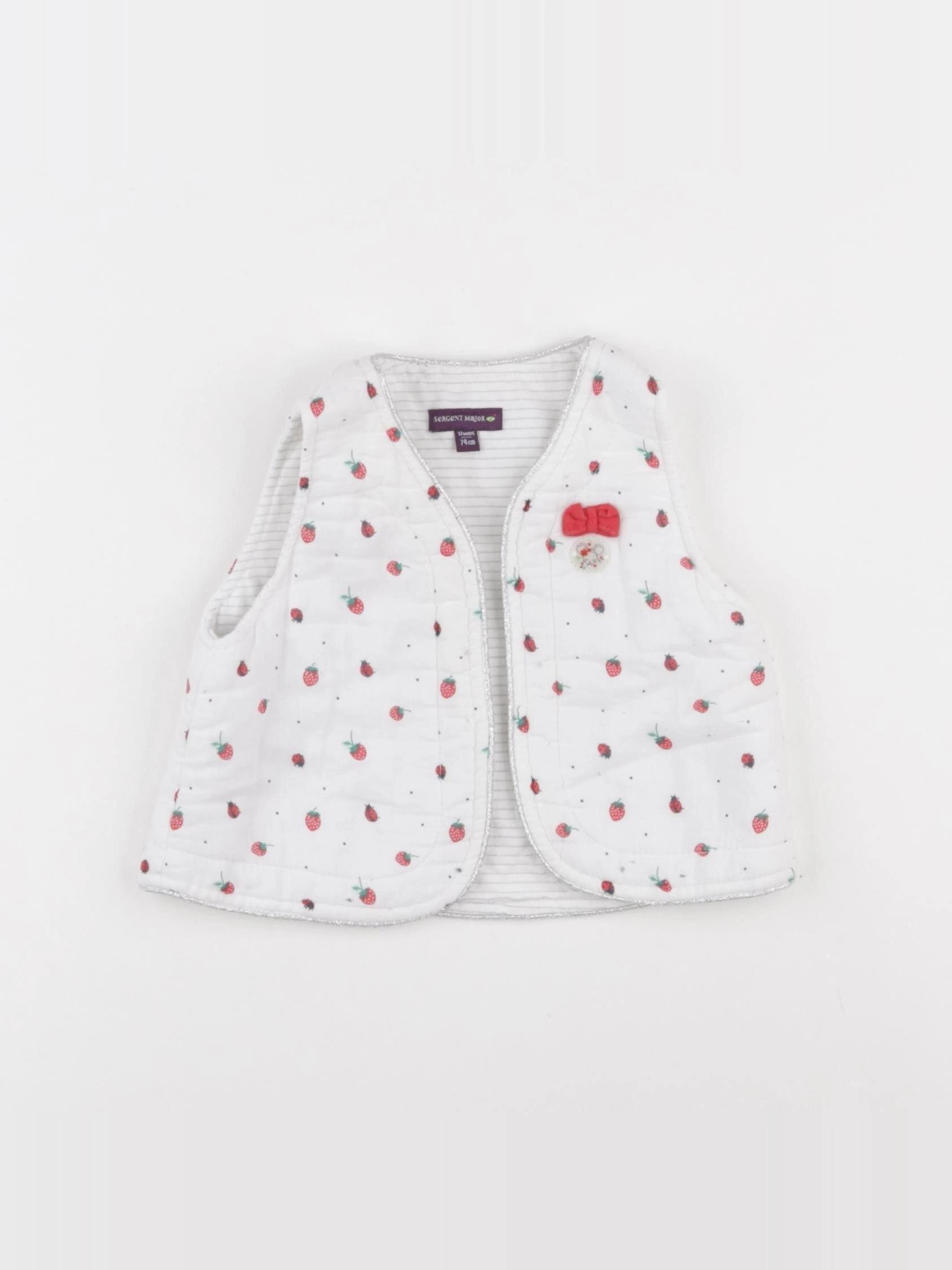 Sergent Major - gilet blanc - 12 mois
