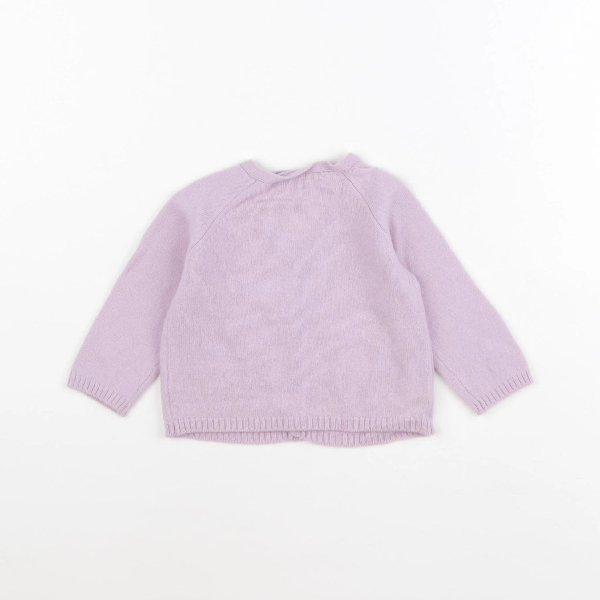 Acanthe - gilet violet - 6 mois