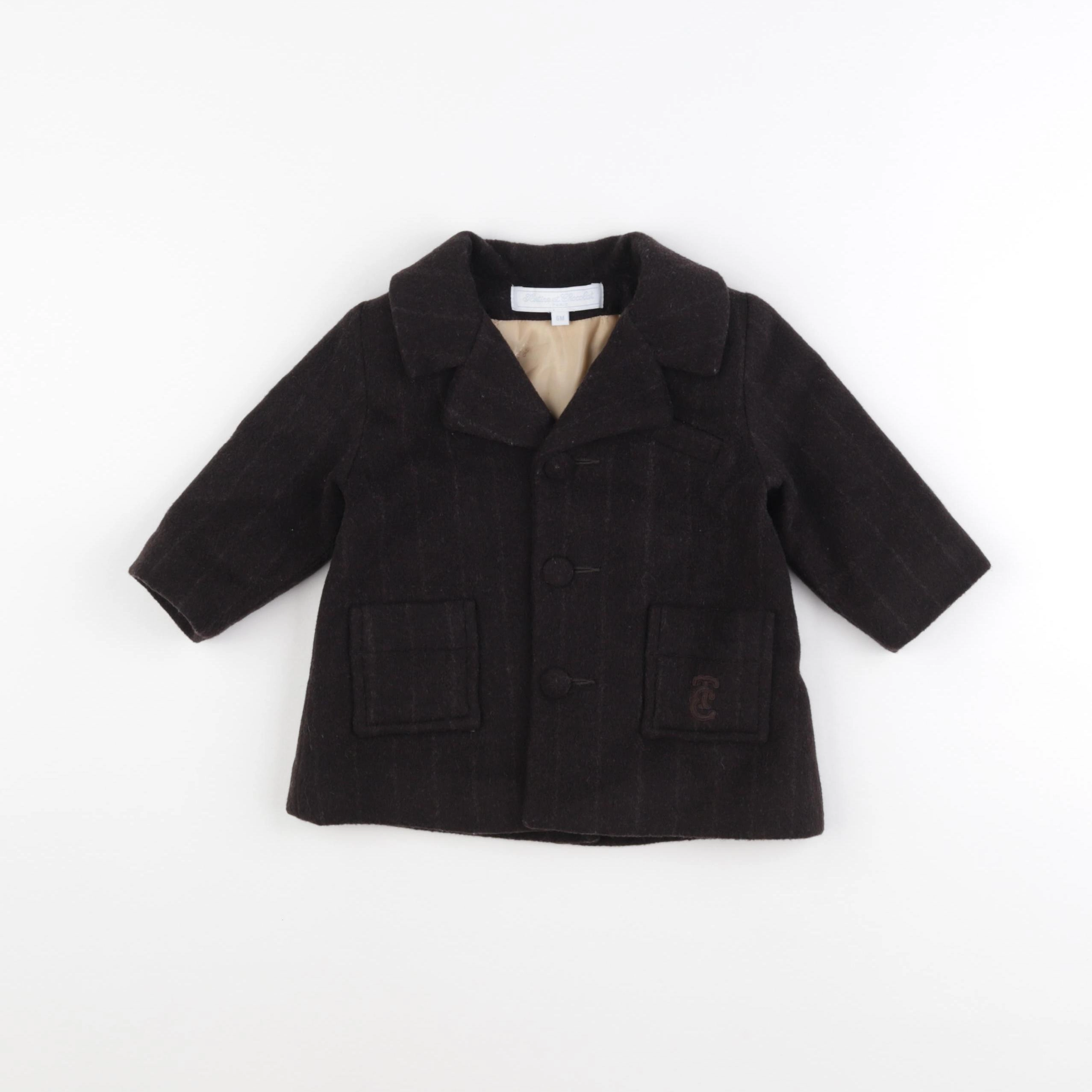 Tartine & Chocolat - manteau marron - 6 mois