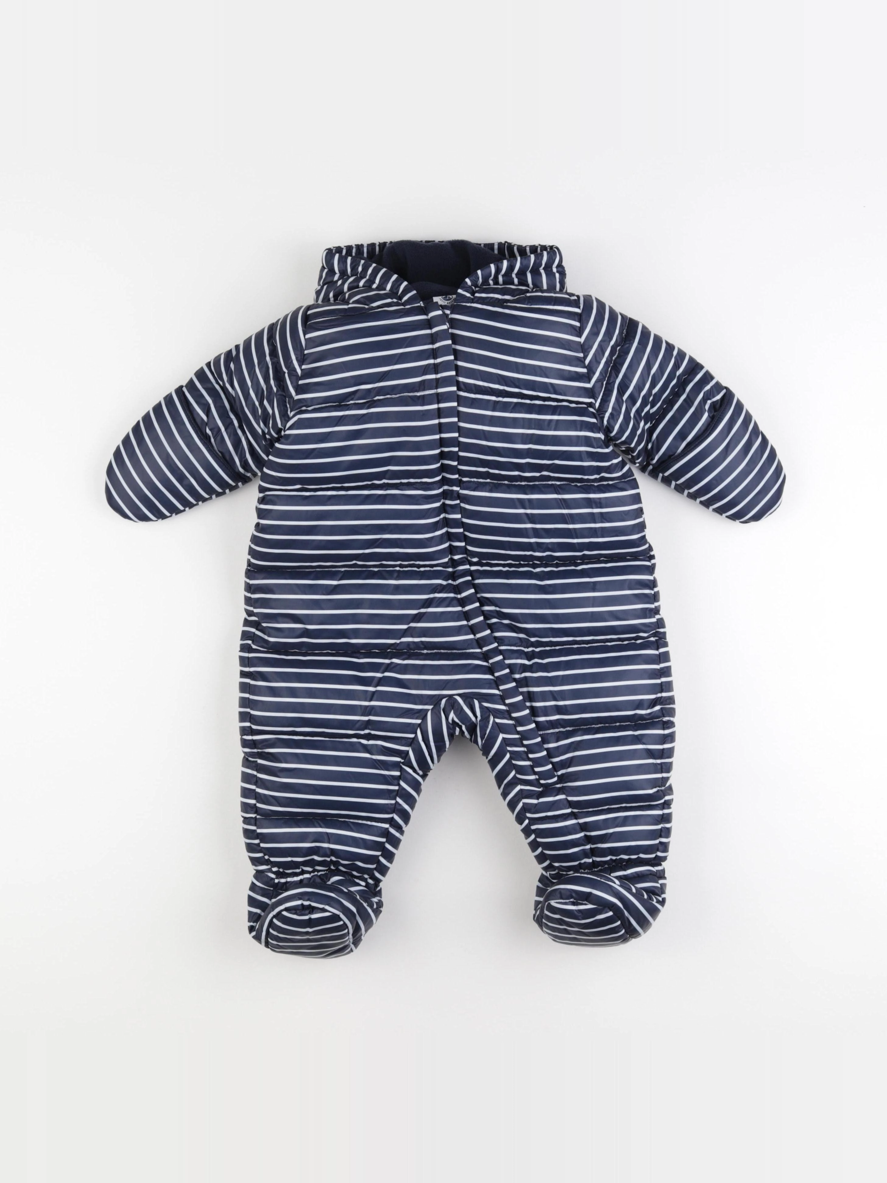 Petit Bateau - combi-pilote bleu, blanc - 12 mois