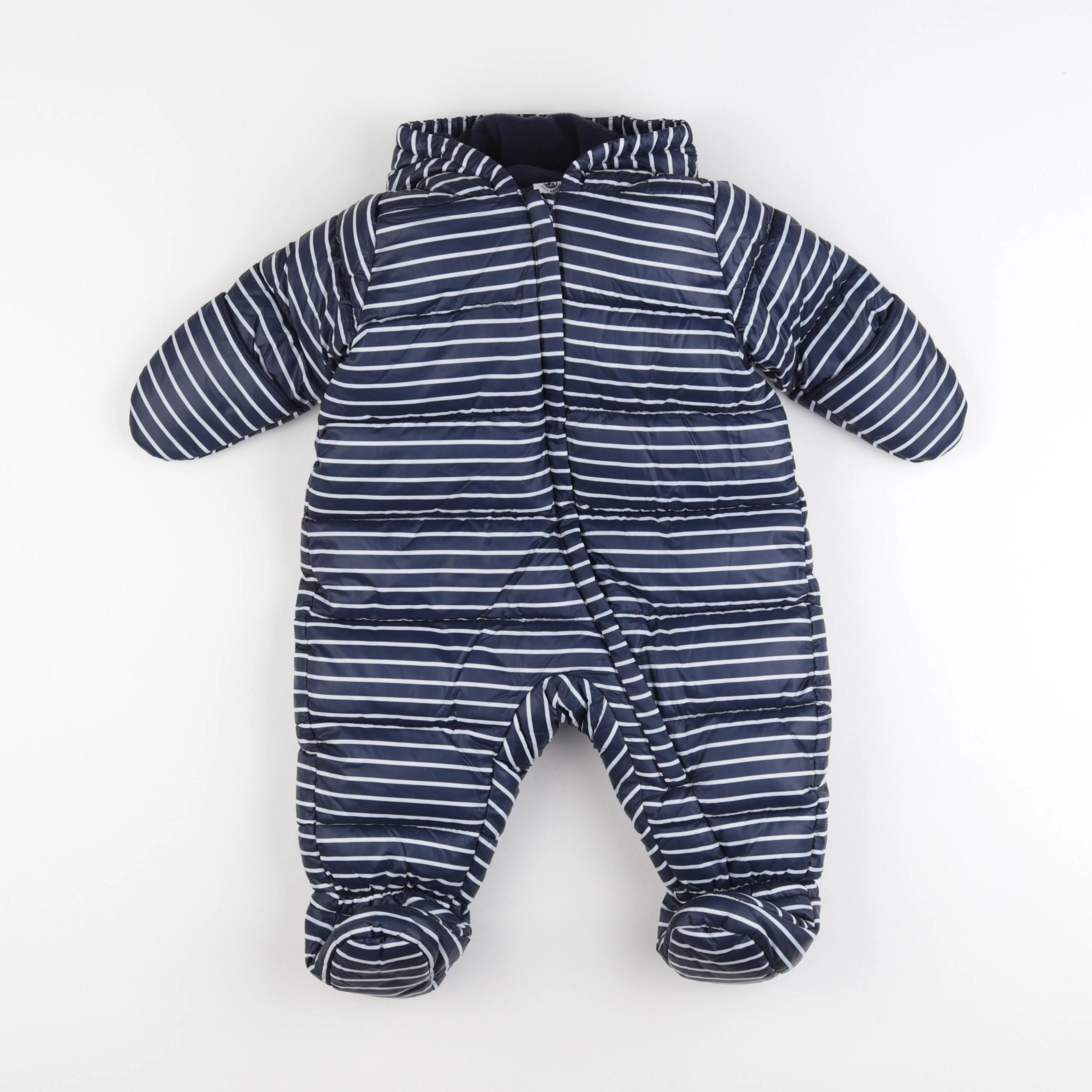 Petit Bateau - combi-pilote bleu, blanc - 12 mois