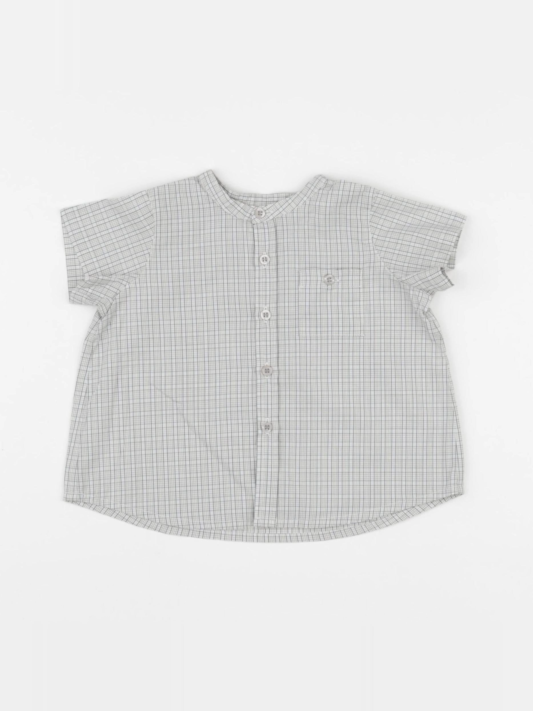 Bonpoint - chemise gris - 12 mois