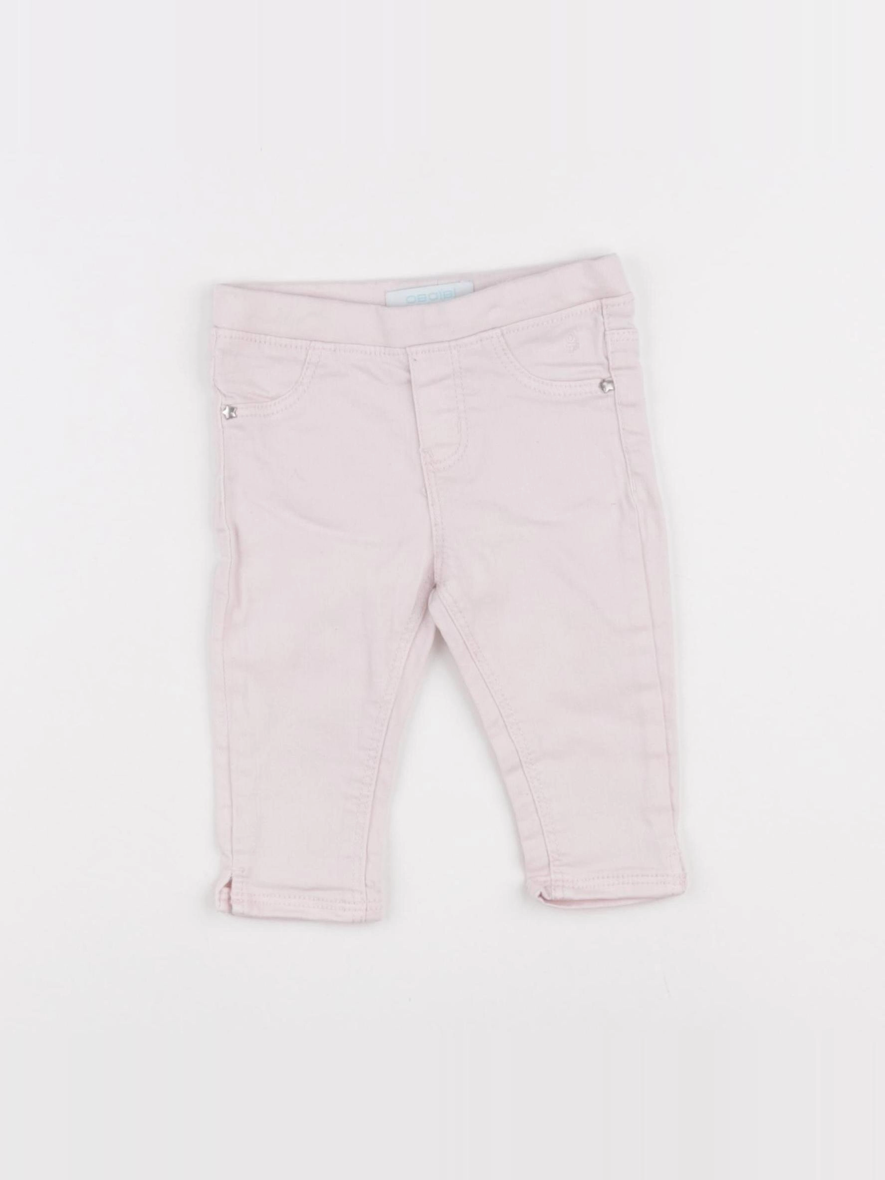 Obaïbi - jegging rose - 6 mois