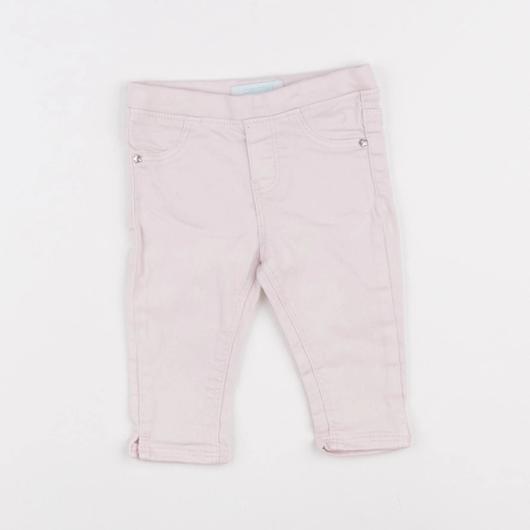 Obaïbi - jegging rose - 6 mois