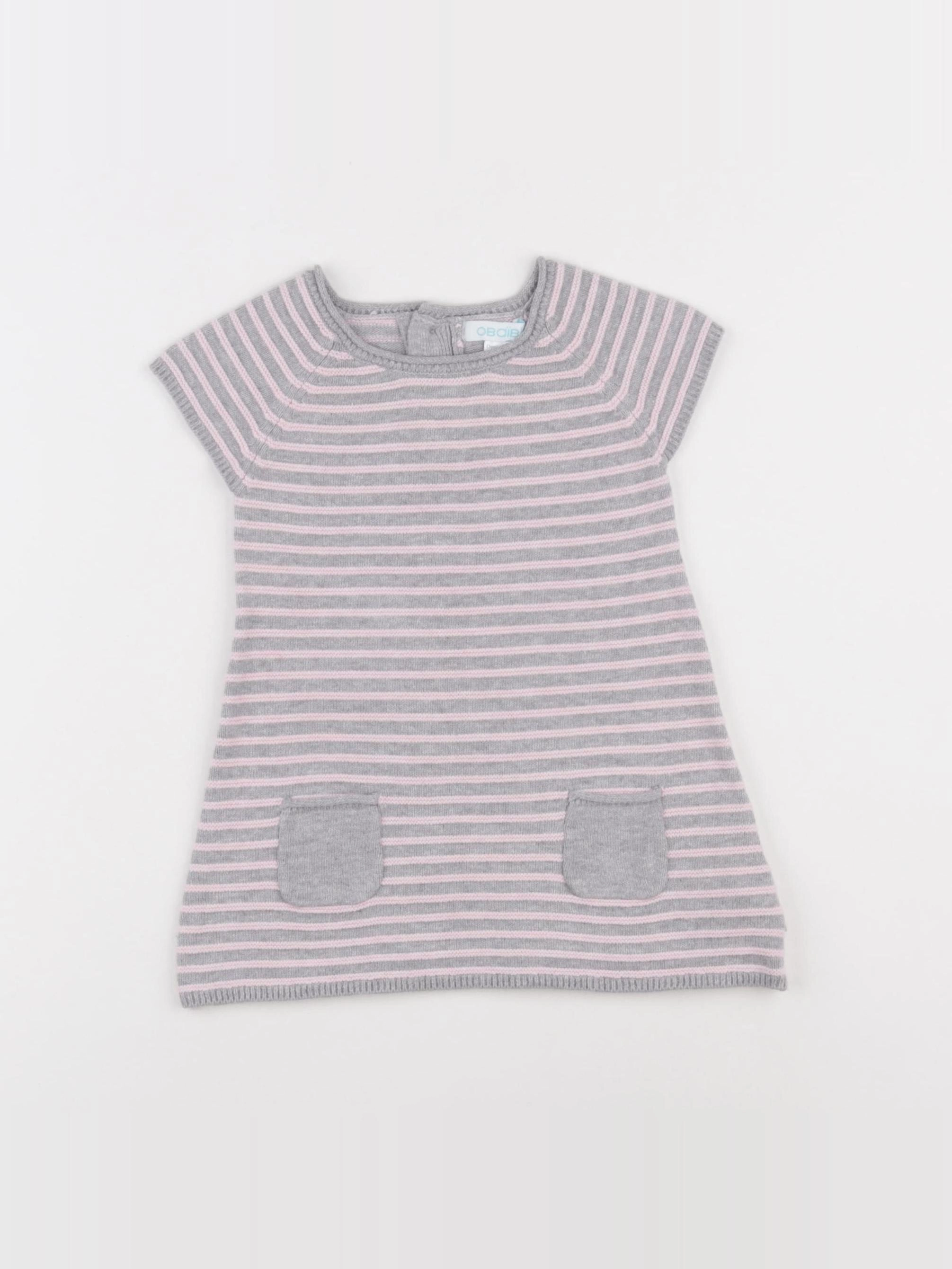 Obaïbi - robe gris - 6 mois