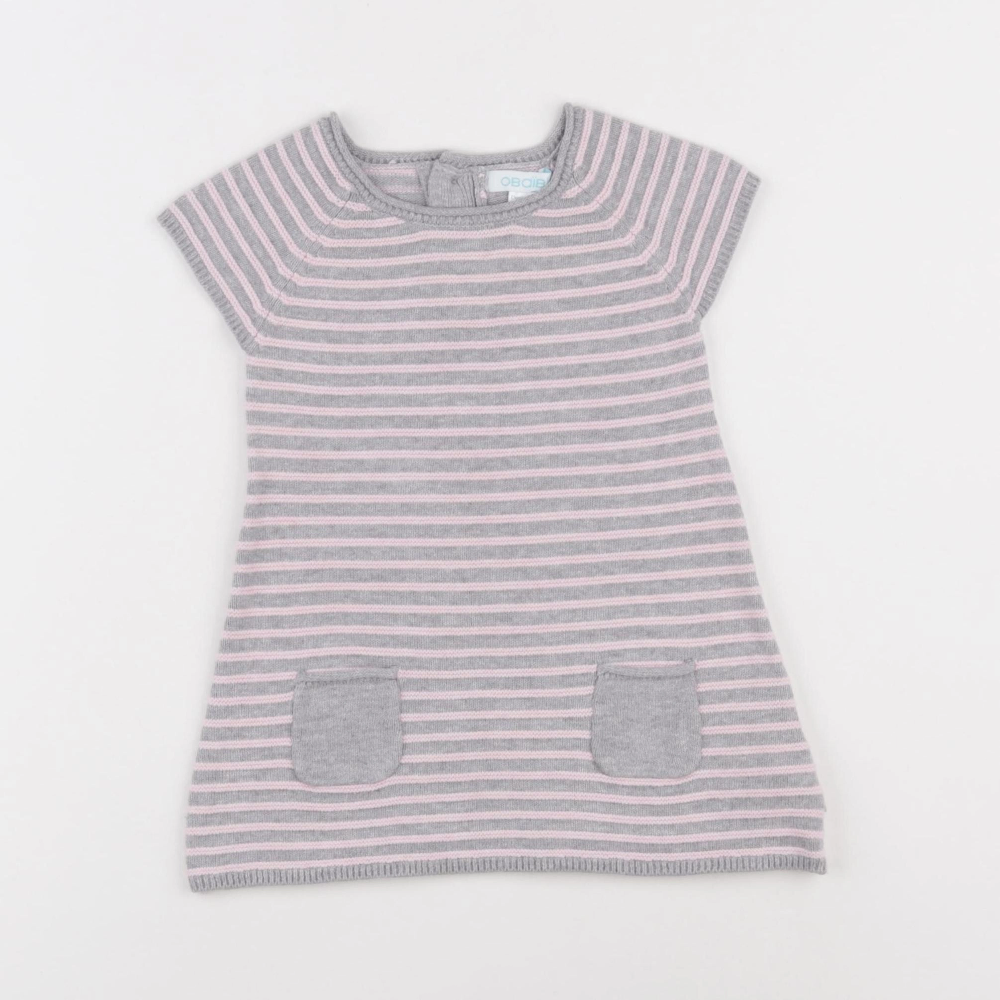 Obaïbi - robe gris - 6 mois