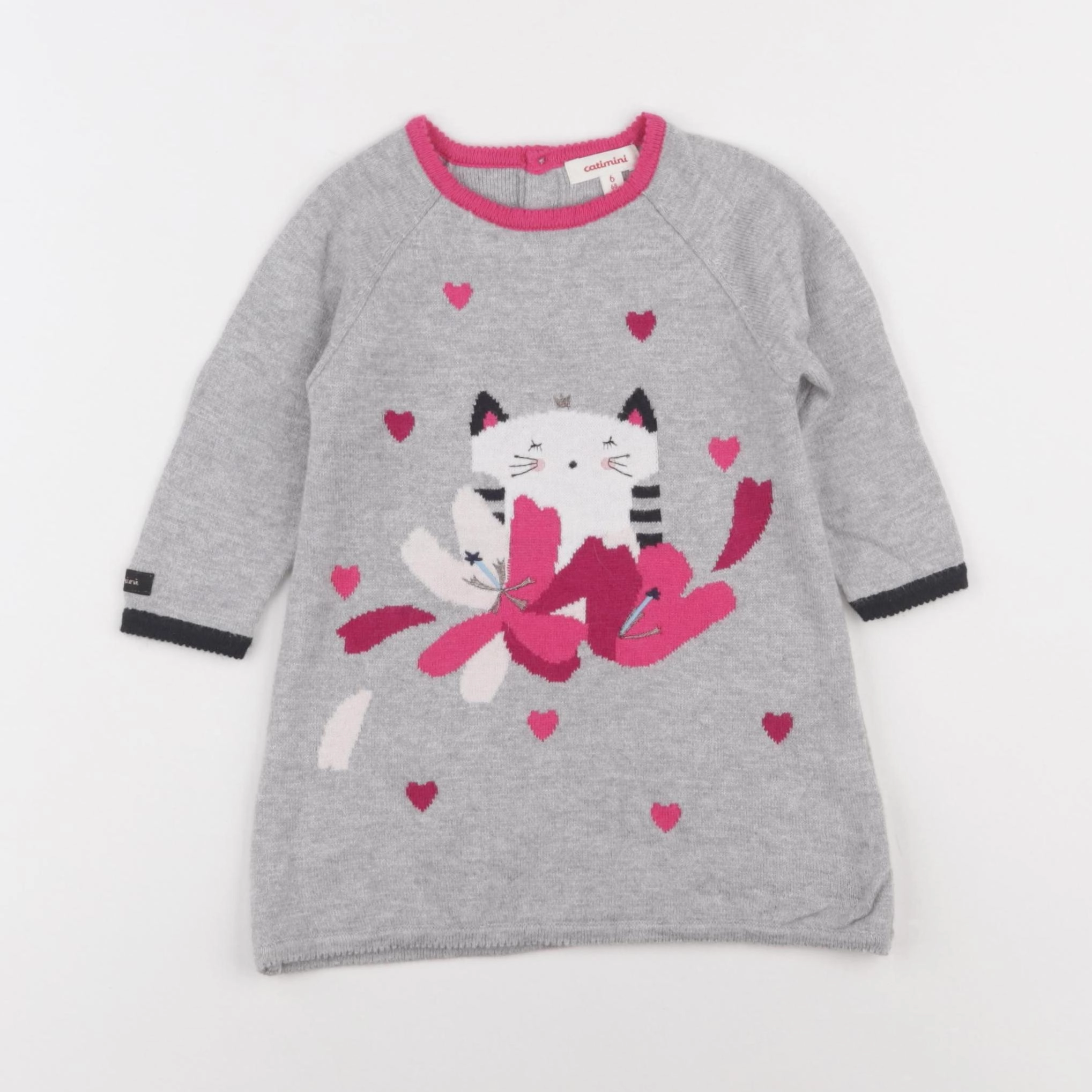 Catimini - robe gris - 6 mois