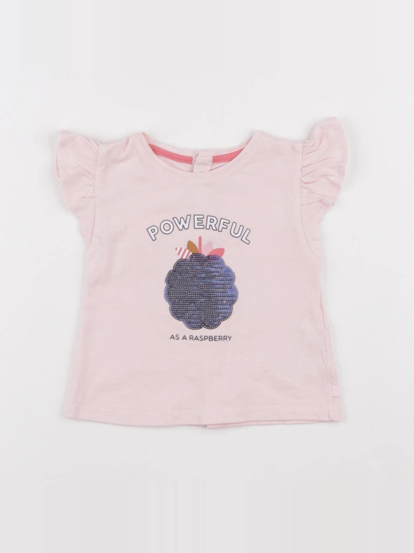 Obaïbi - tee-shirt rose - 6 mois