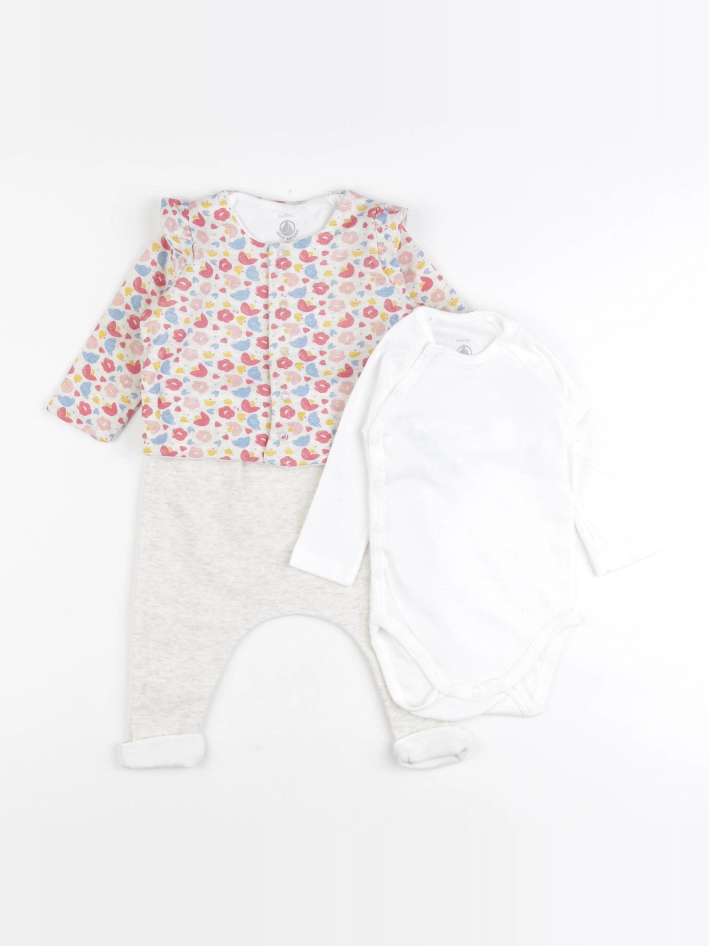Petit Bateau - ensemble multicolore - 6 mois