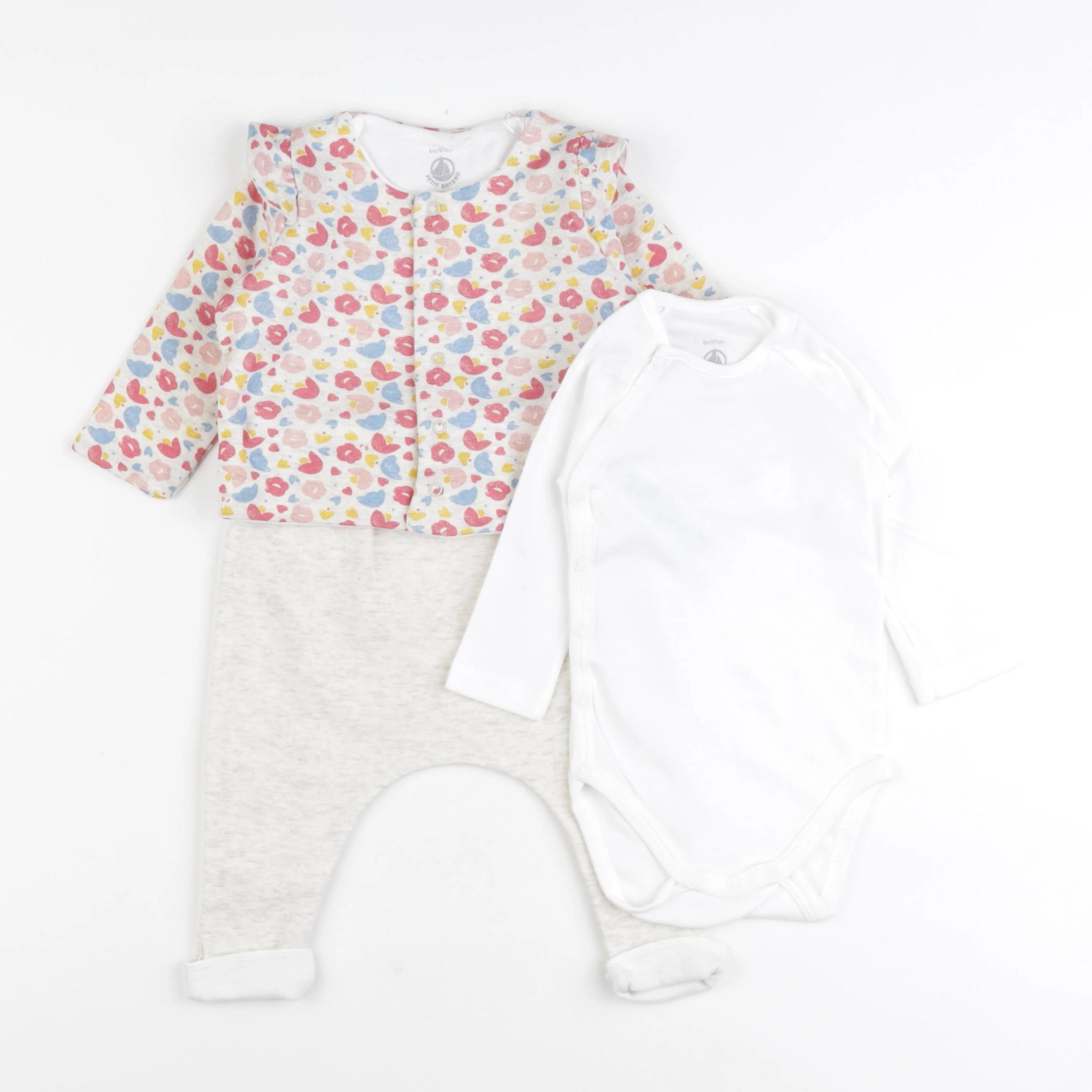 Petit Bateau - ensemble multicolore - 6 mois