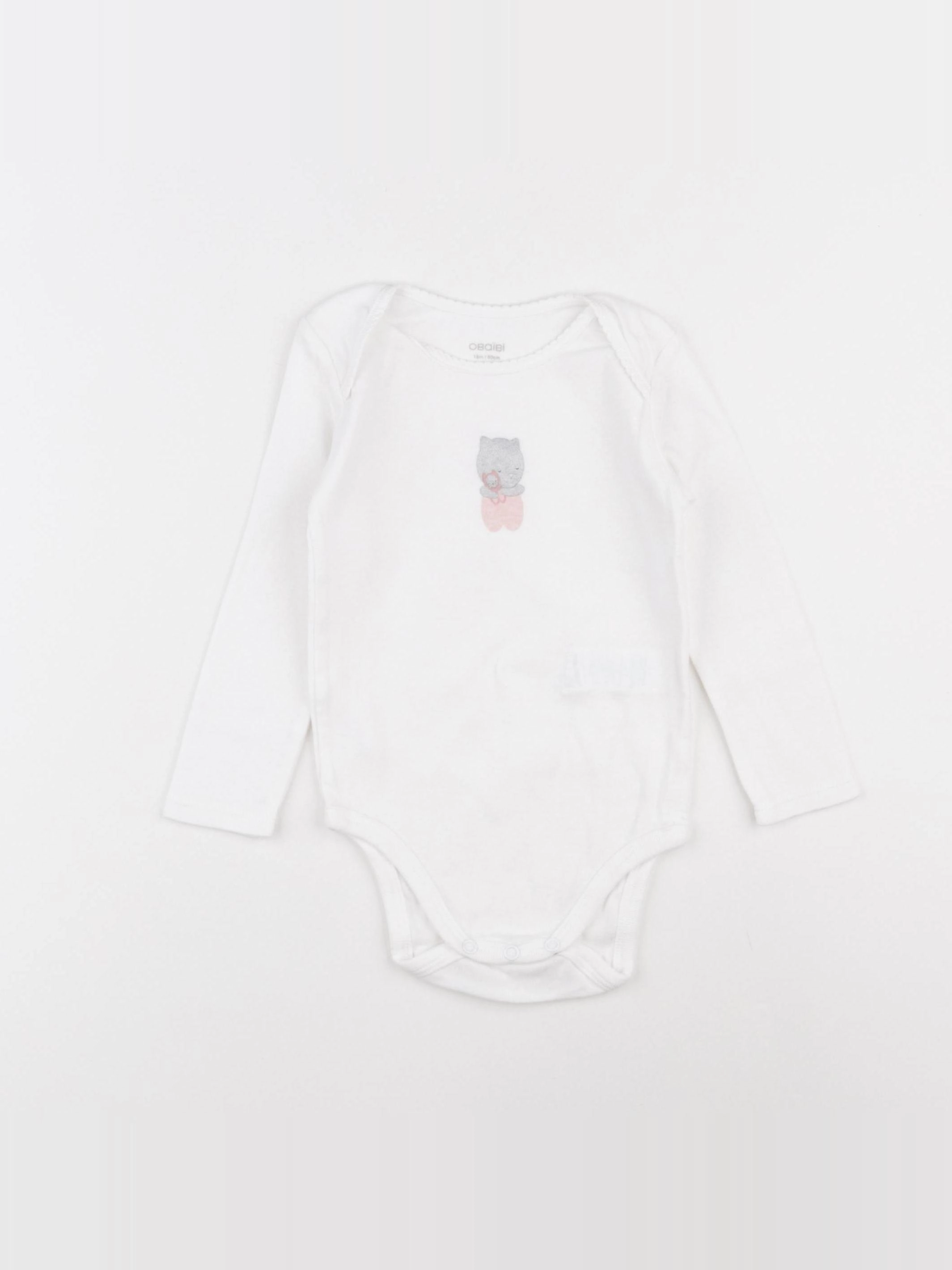 Obaïbi - body blanc - 18 mois