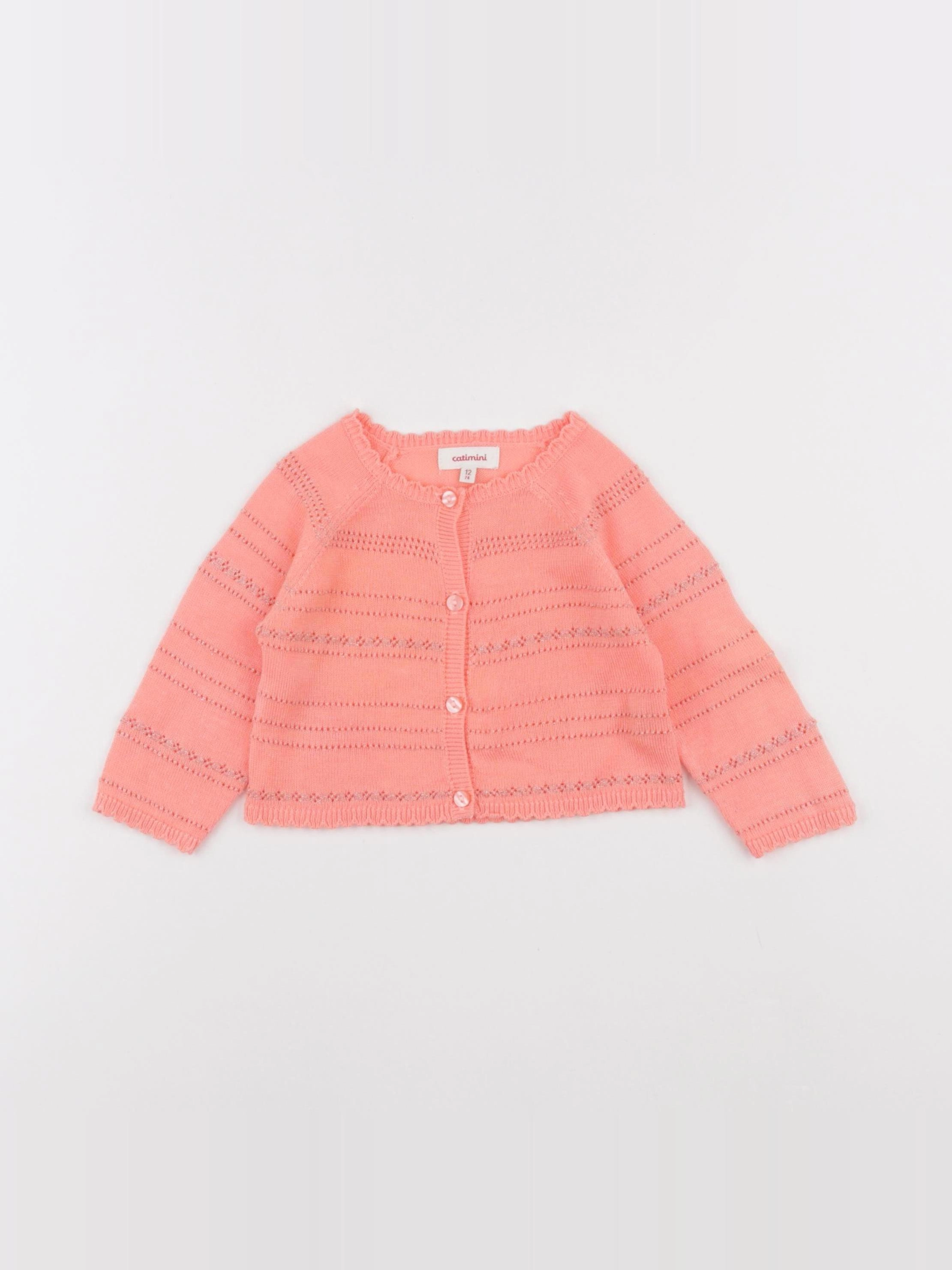 Catimini - gilet orange - 12 mois