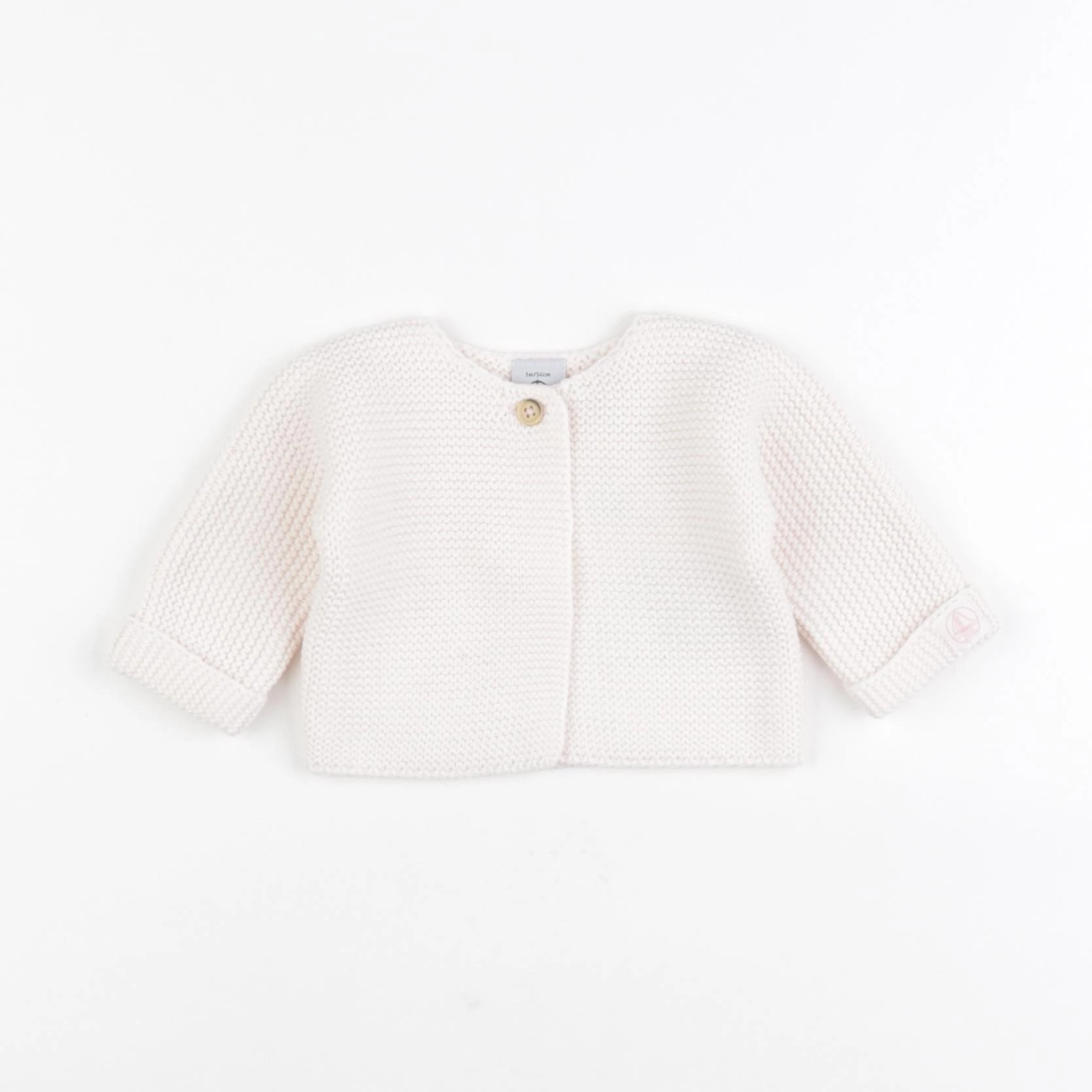 Petit Bateau - gilet rose - 1 mois