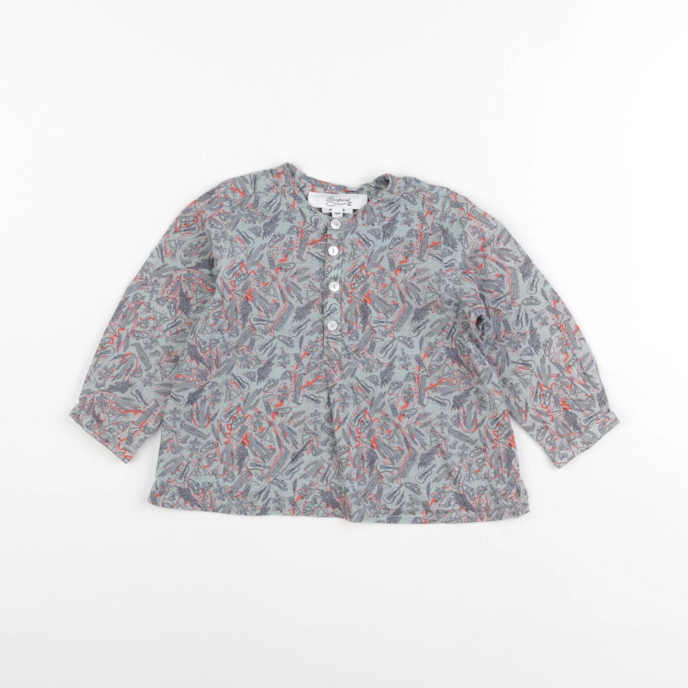 Bonpoint - chemise multicolore - 12 mois