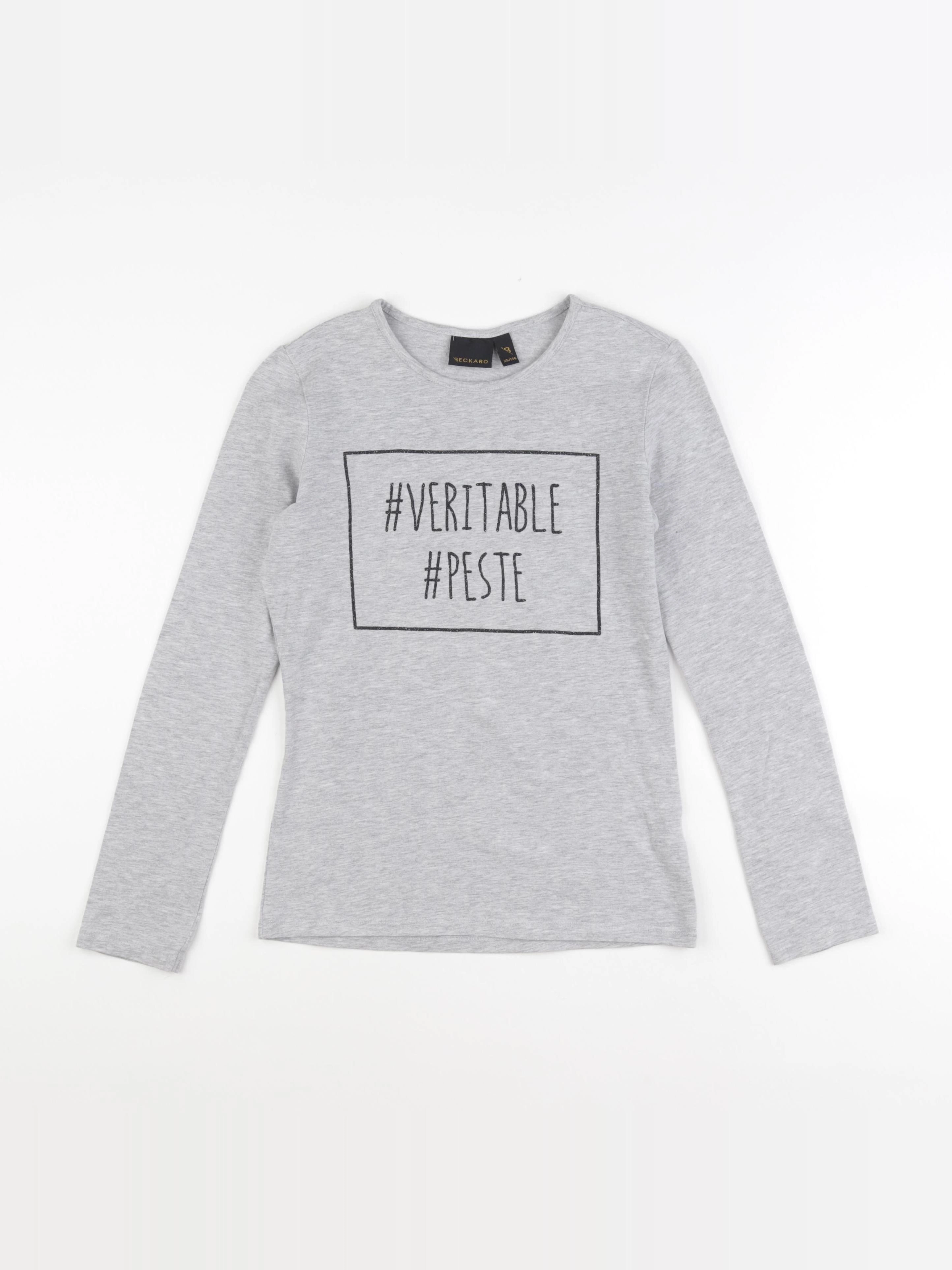 Beckaro - tee-shirt gris - 11 ans