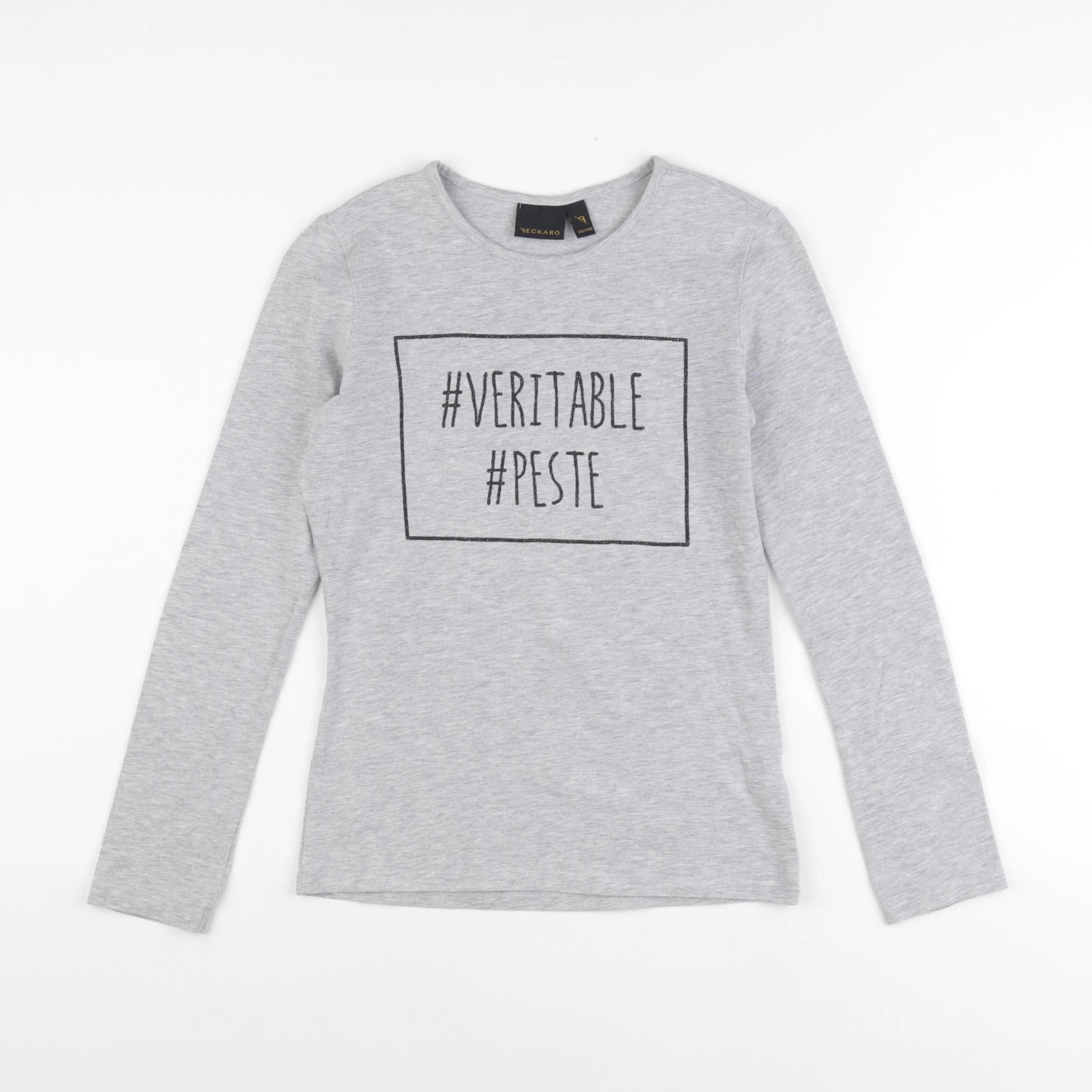 Beckaro - tee-shirt gris - 11 ans