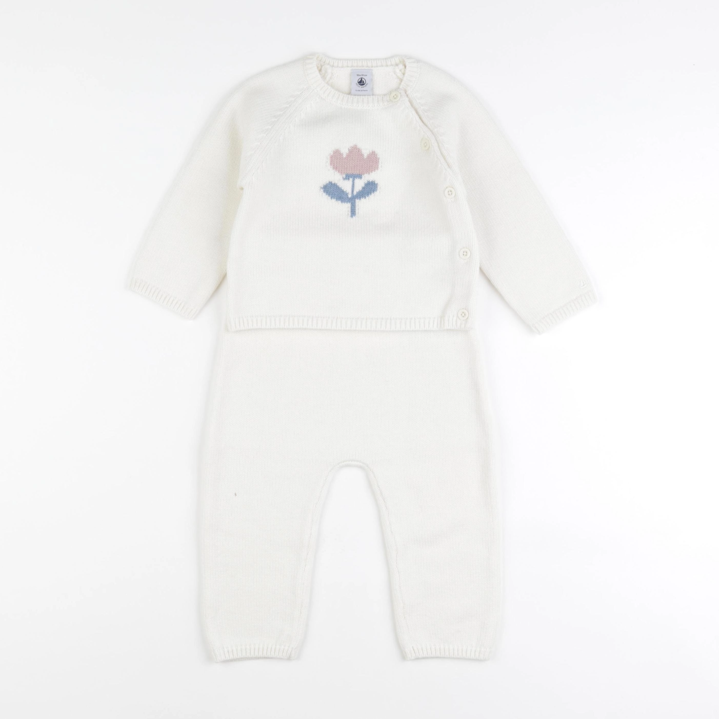 Petit Bateau - ensemble beige - 18 mois