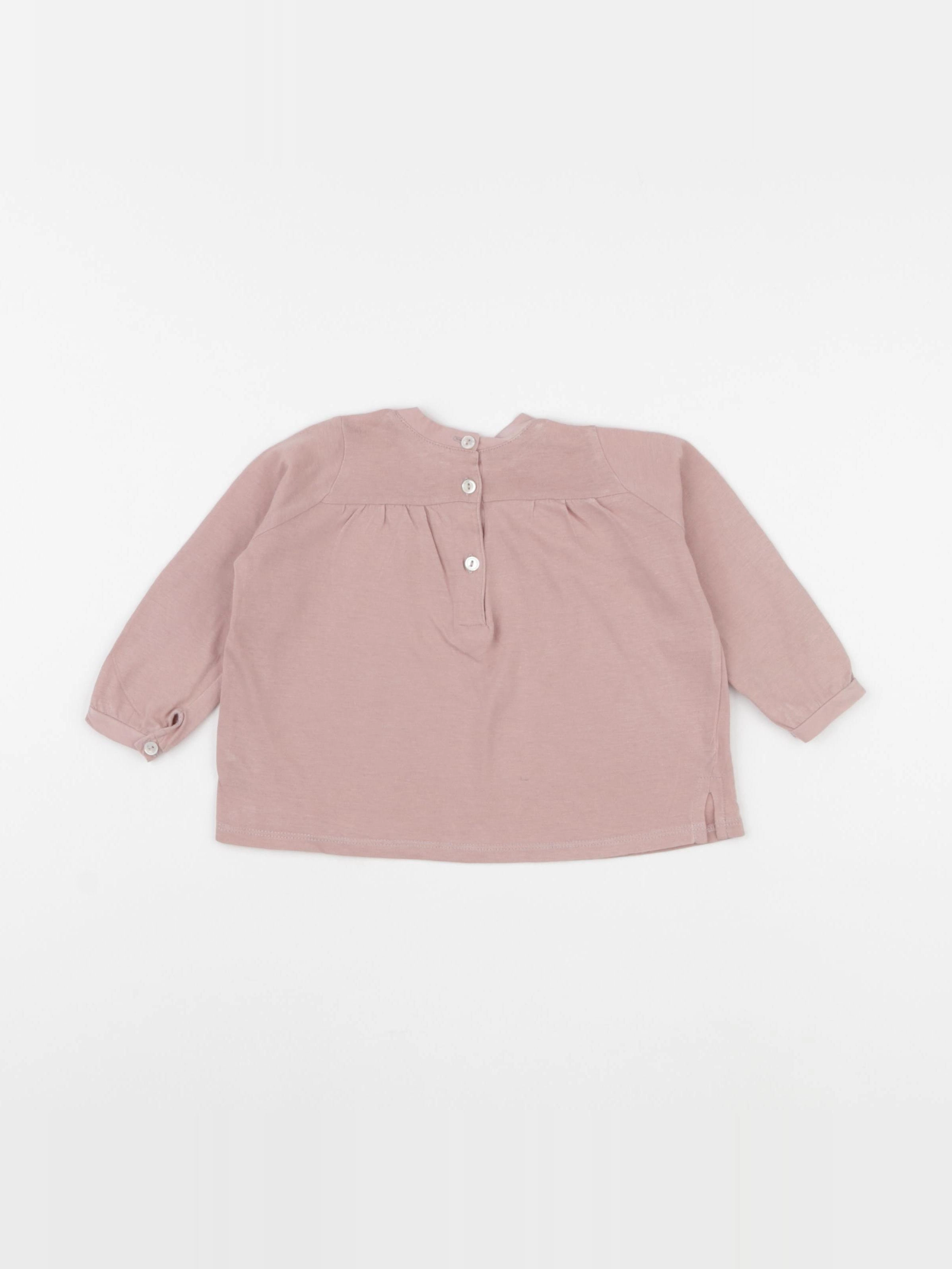 Bonpoint - tee-shirt rose - 6 mois