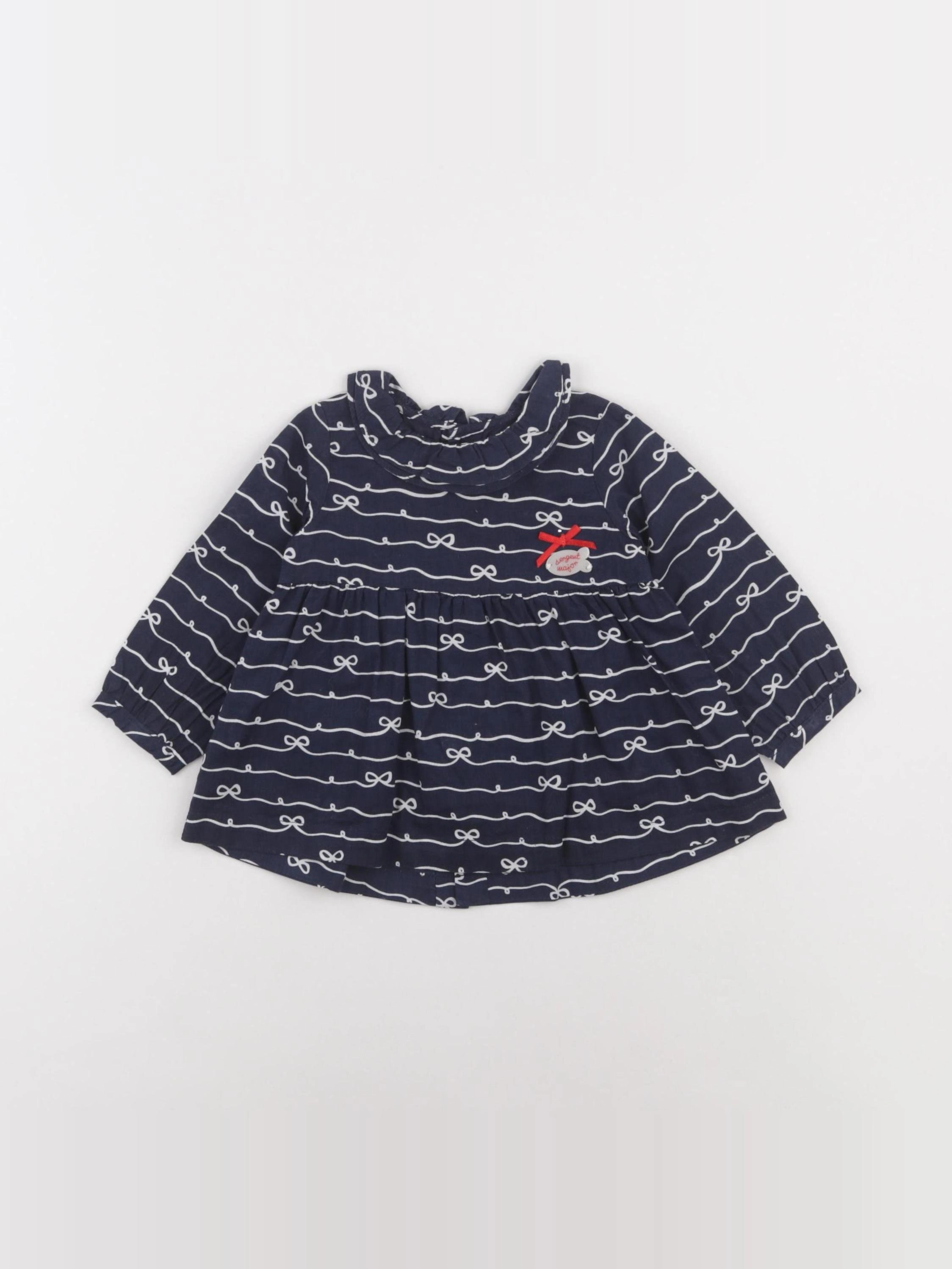 Sergent Major - blouse bleu - 6 mois