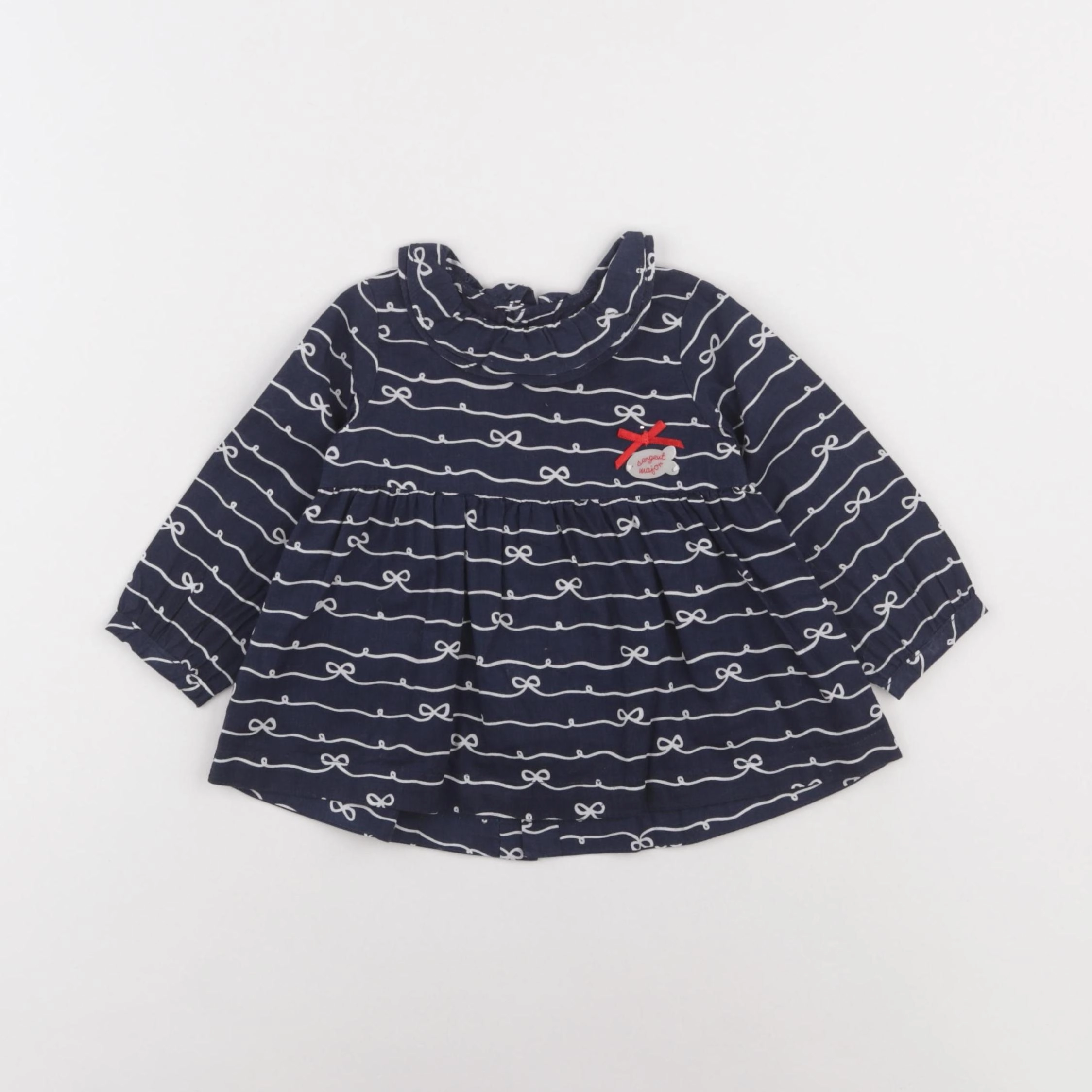 Sergent Major - blouse bleu - 6 mois